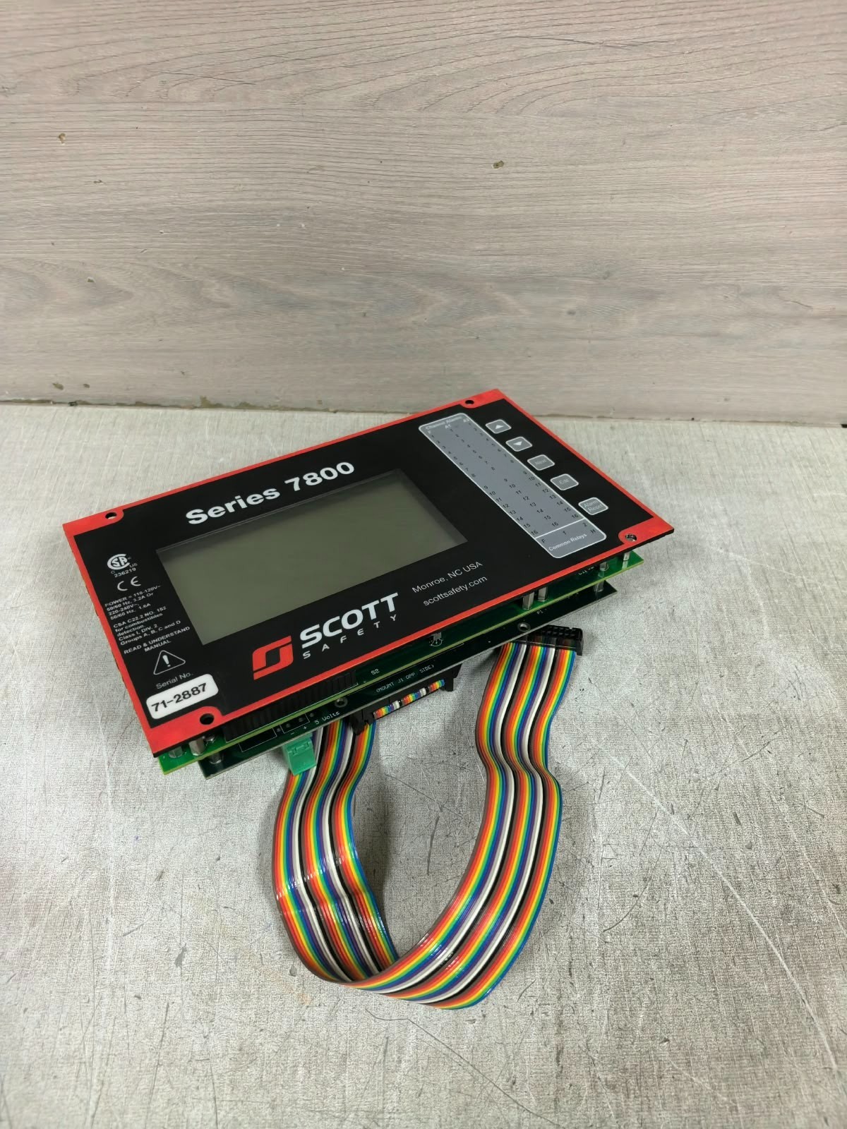 Scott Safety SERIES 7800 SCOTT SAFETY SERIES 7800 16-CHANNEL AREA MONITOR CONTROL PANRL 110-120V 6