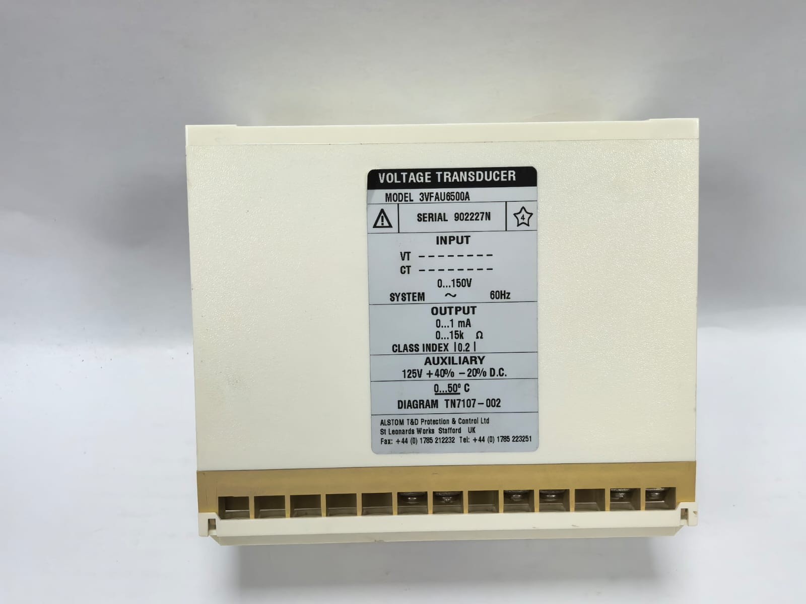 ALSTOM 3VFAU6500A ALSTOM ISTAT 300 VOLTAGE TRANSDUCER 3VFAU6500A 4