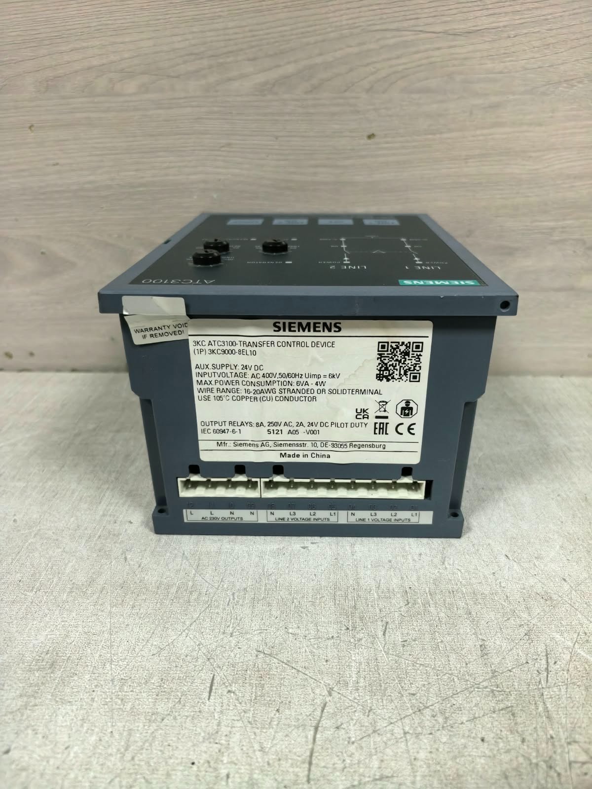 Siemens ATC3100/ 3KC ATC3100 SIEMENS ATC3100/ 3KC ATC3100 TRANSFER CONTROL DEVICE DC24V 9