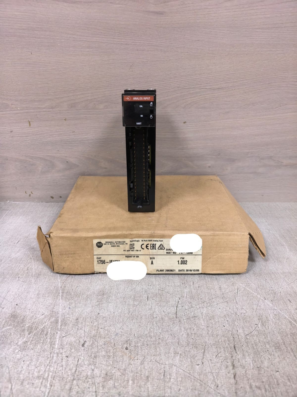 Allen-Bradley 73848 ALLEN BRADLEY 1756-IF16H SER. A 73848 HART ANALOG INPUT MODULE 1