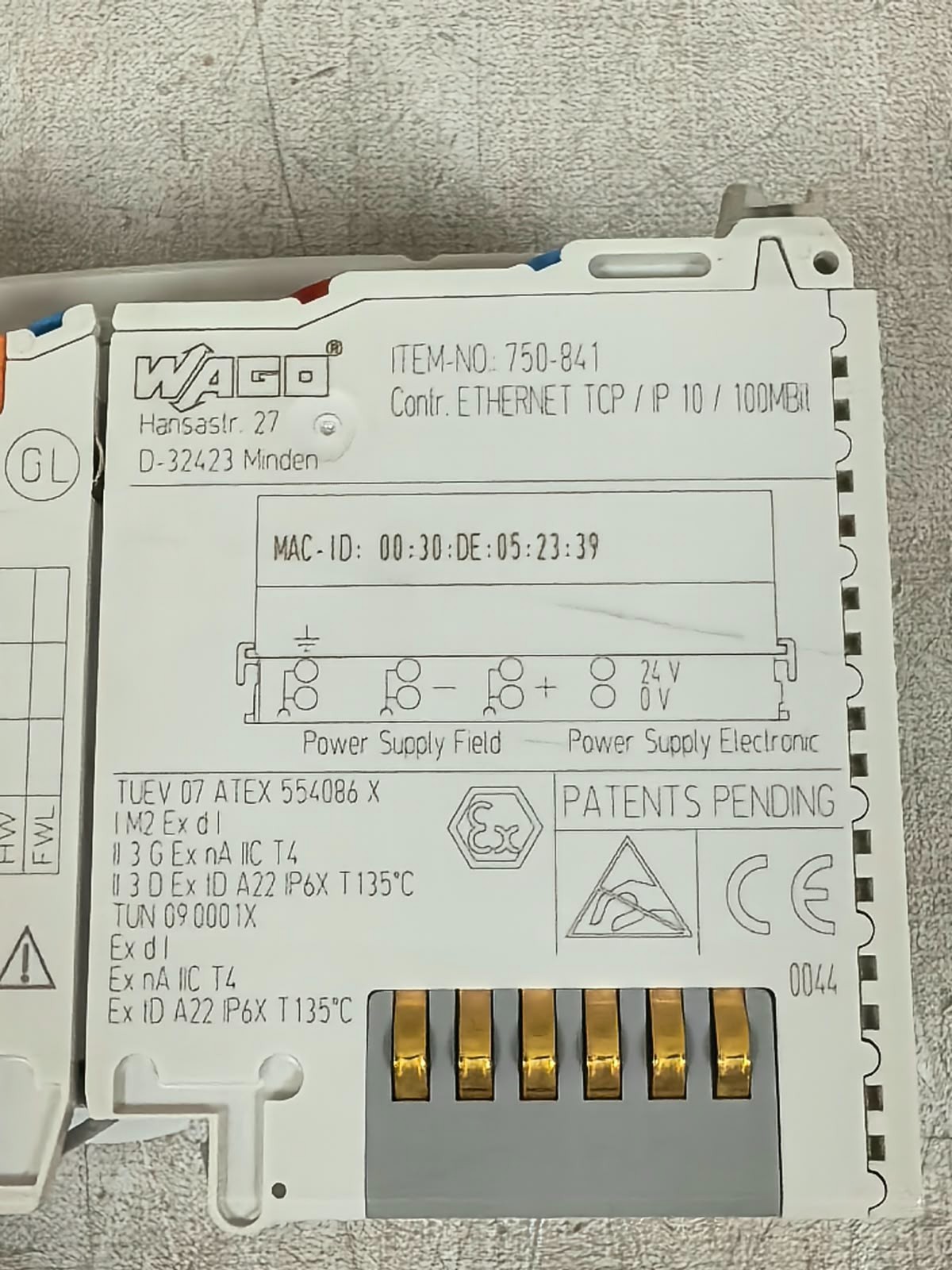 WAGO 750-841 WAGO 750-841 ETHERNET CONTROLLER 7
