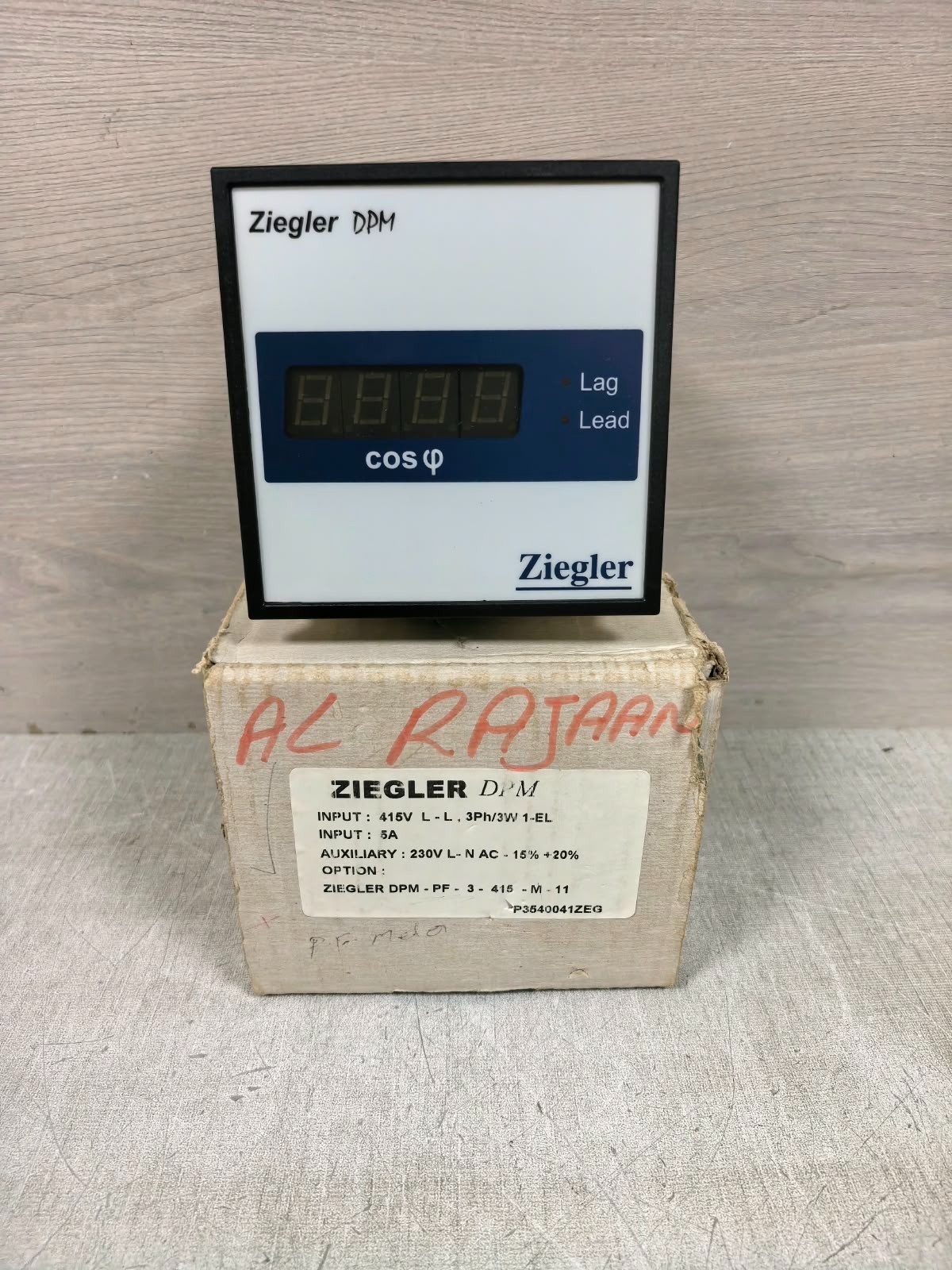 ZIEGLER DPM DPM PF-3-415-M-11 ZIEGLER DPM DPM PF-3-415-M-11 4-DIGIT DIGITAL POWER FACTOR 415V 1