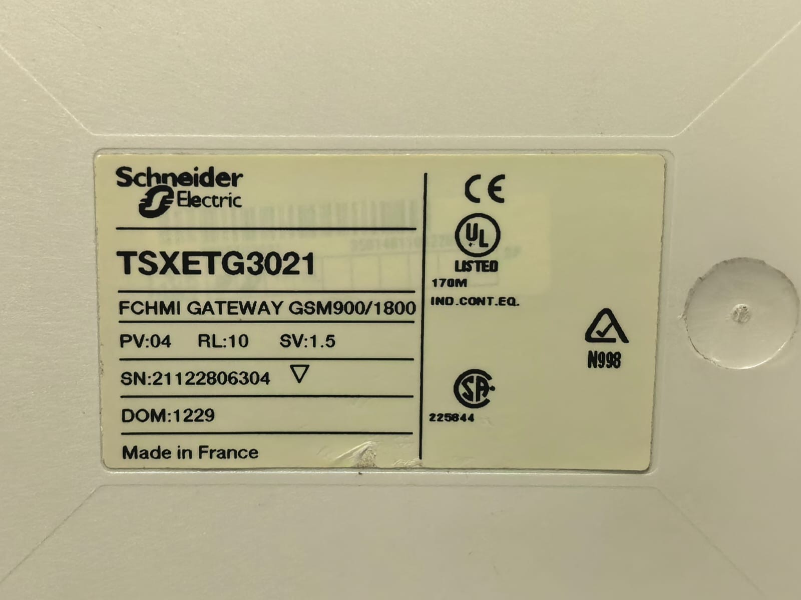 Schneider Electric TSXETG3021 SCHNEIDER ELECTRIC TSXETG3021 FCHMI GATEWAY GSM900/1800 4