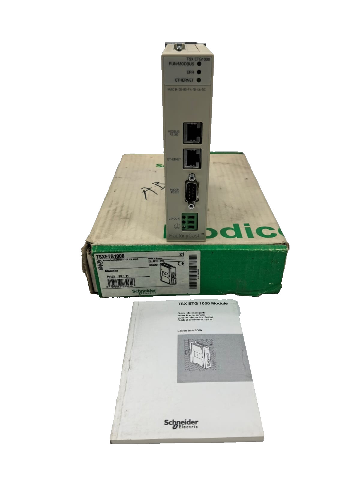 Schneider Electric TSXETG1000 SCHNEIDER ELECTRIC TSXETG1000 FACTORY CAST GATEWAY TCP IP/MBUS 1