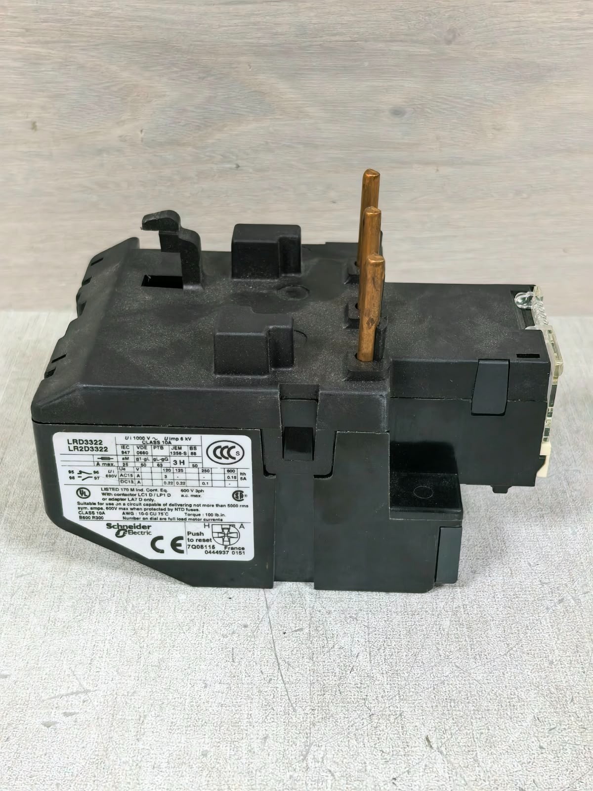 Schneider Electric LRD3322 LR2D3322 SCHNEIDER ELECTRIC LRD3322 LR2D3322 THERMAL OVERLOAD 4