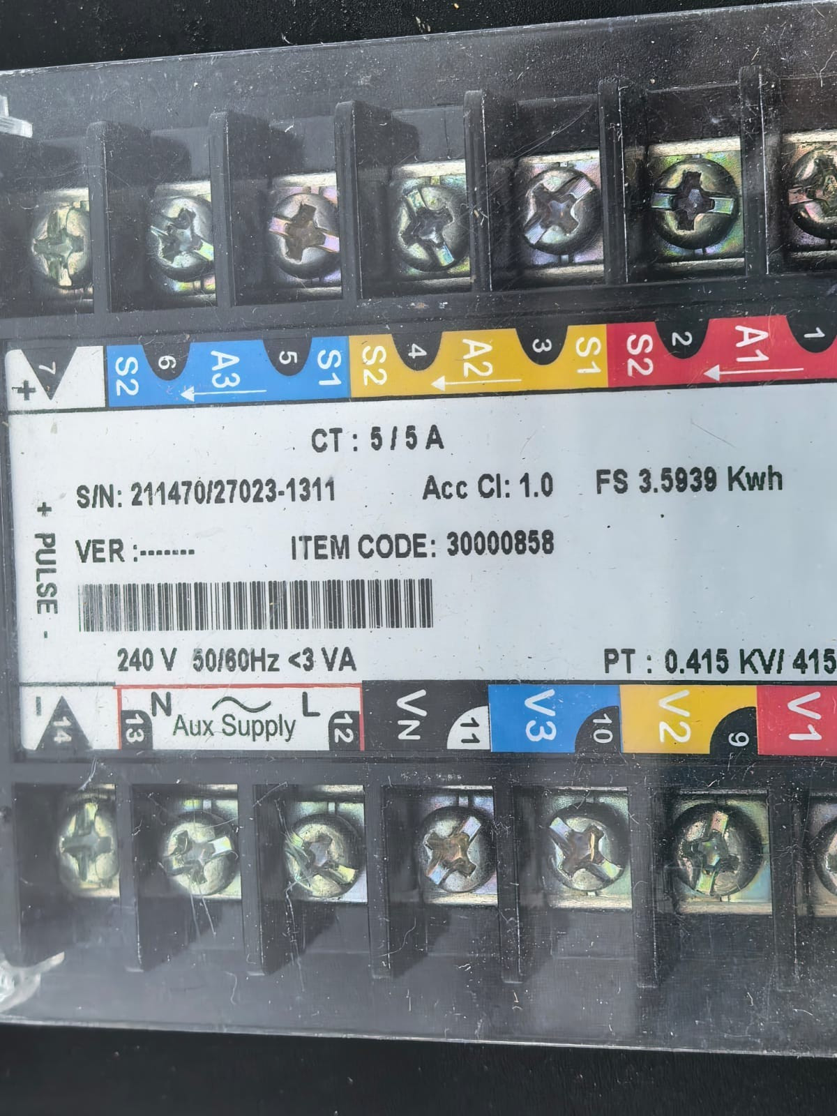 Schneider Electric DM5240 SCHNEIDER ELECTRIC CONZERV DM5240 DIGITAL PANEL METER FOR ENERGY 8