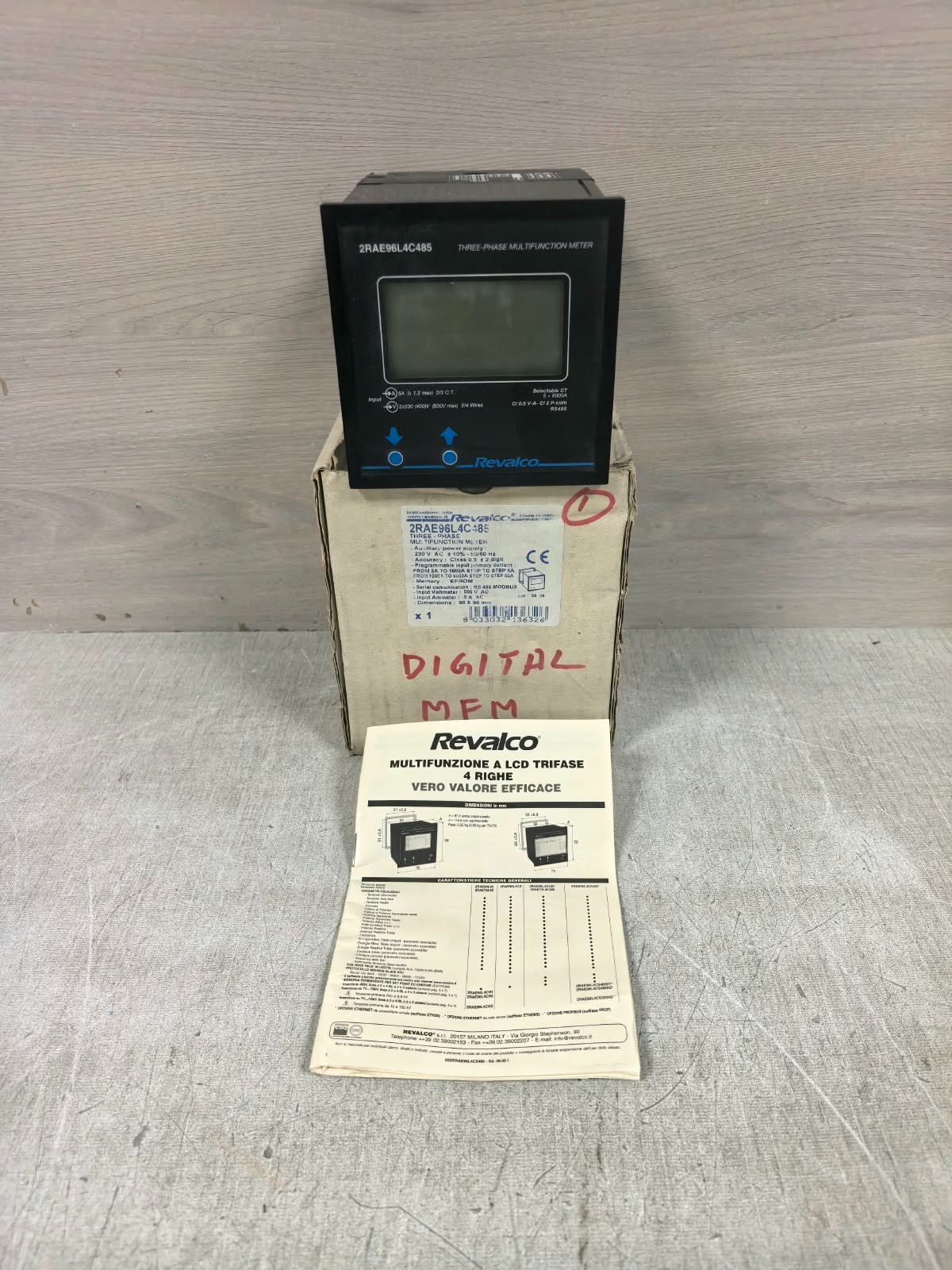 REVALCO 2RAE96L4C485 REVALCO 2RAE96L4C485 THREE-PHASE MULTIFUNCTION METER 230V 1