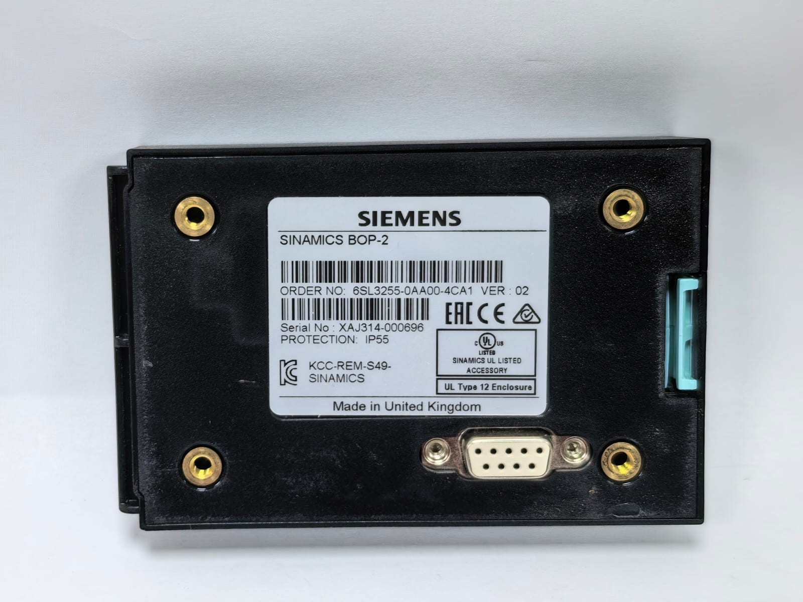 Siemens 6SL3255-0AA00-4CA1 SIEMENS 6SL3255-0AA00-4CA1 VER.02 SINAMIC BOP-2 BASIC OPERATOR PANEL PCS 4