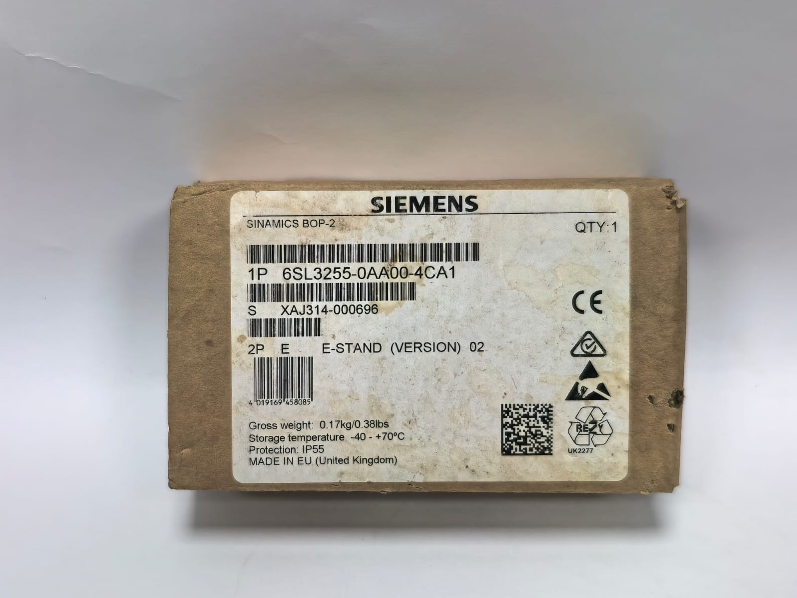 Siemens 6SL3255-0AA00-4CA1 SIEMENS 6SL3255-0AA00-4CA1 VER.02 SINAMIC BOP-2 BASIC OPERATOR PANEL PCS 9