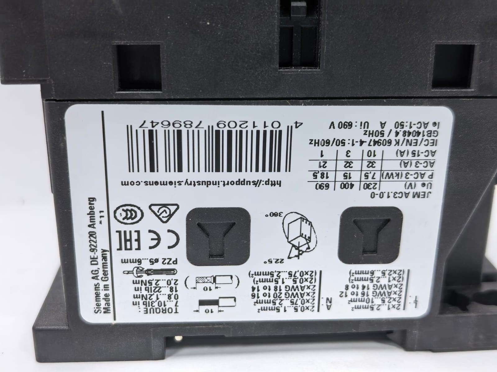 Siemens 3RT2027-1AP00 SIEMENS 3RT2027-1AP00 SIRIUS CONTACTOR 230V 5