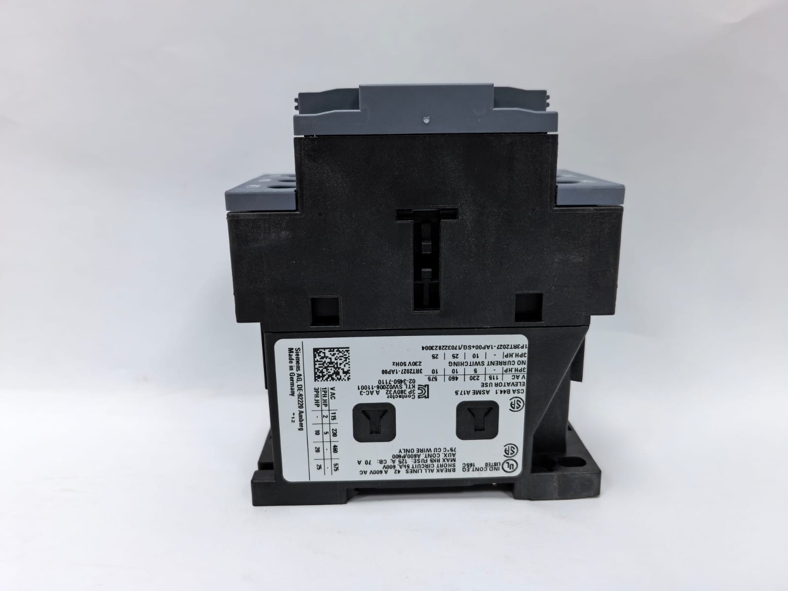 Siemens 3RT2027-1AP00 SIEMENS 3RT2027-1AP00 SIRIUS CONTACTOR 230V 6