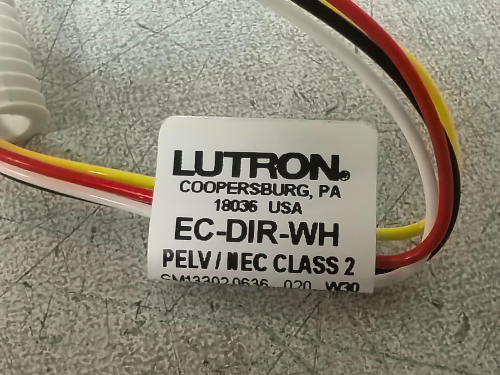 Lutron EC-DIR-WH LUTRON EC-DIR-WH DAYLIGHT SENSOR WITH INFRARED RECIEVER 20V 5