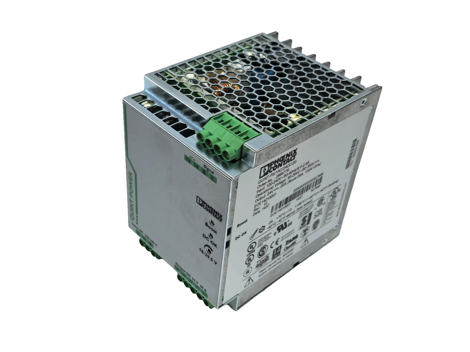 Phoenix Contact 2866776 PHOENIX CONTACT QUINT-PS/1AC/24DC/20 POWER SUPPLY 2866776 8