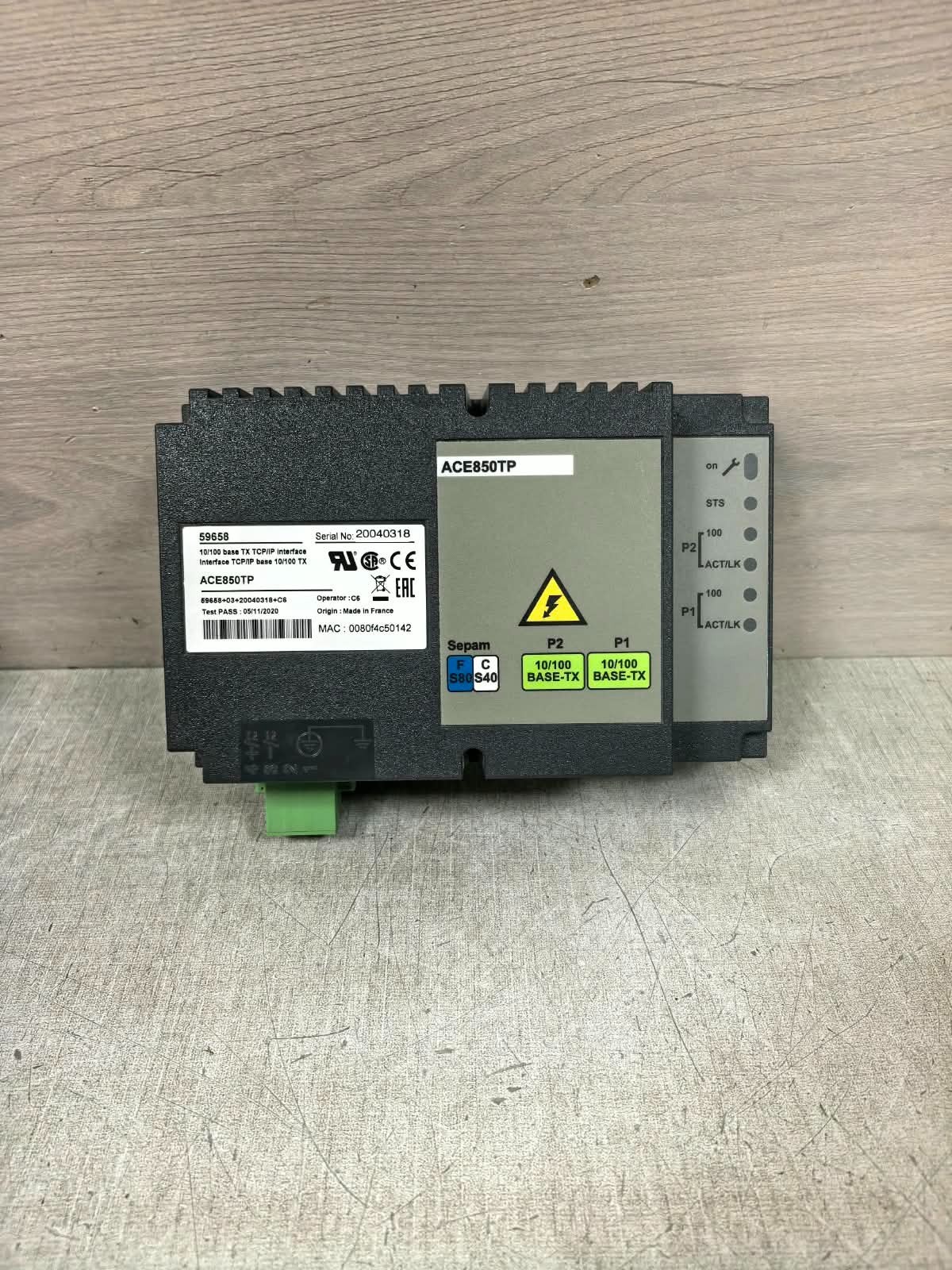 Schneider Electric ACE850TP 59658 SCHNEIDER ELECTRIC ACE850TP 59658 10/100 BASE TX TCP/IP INTERFACE 3