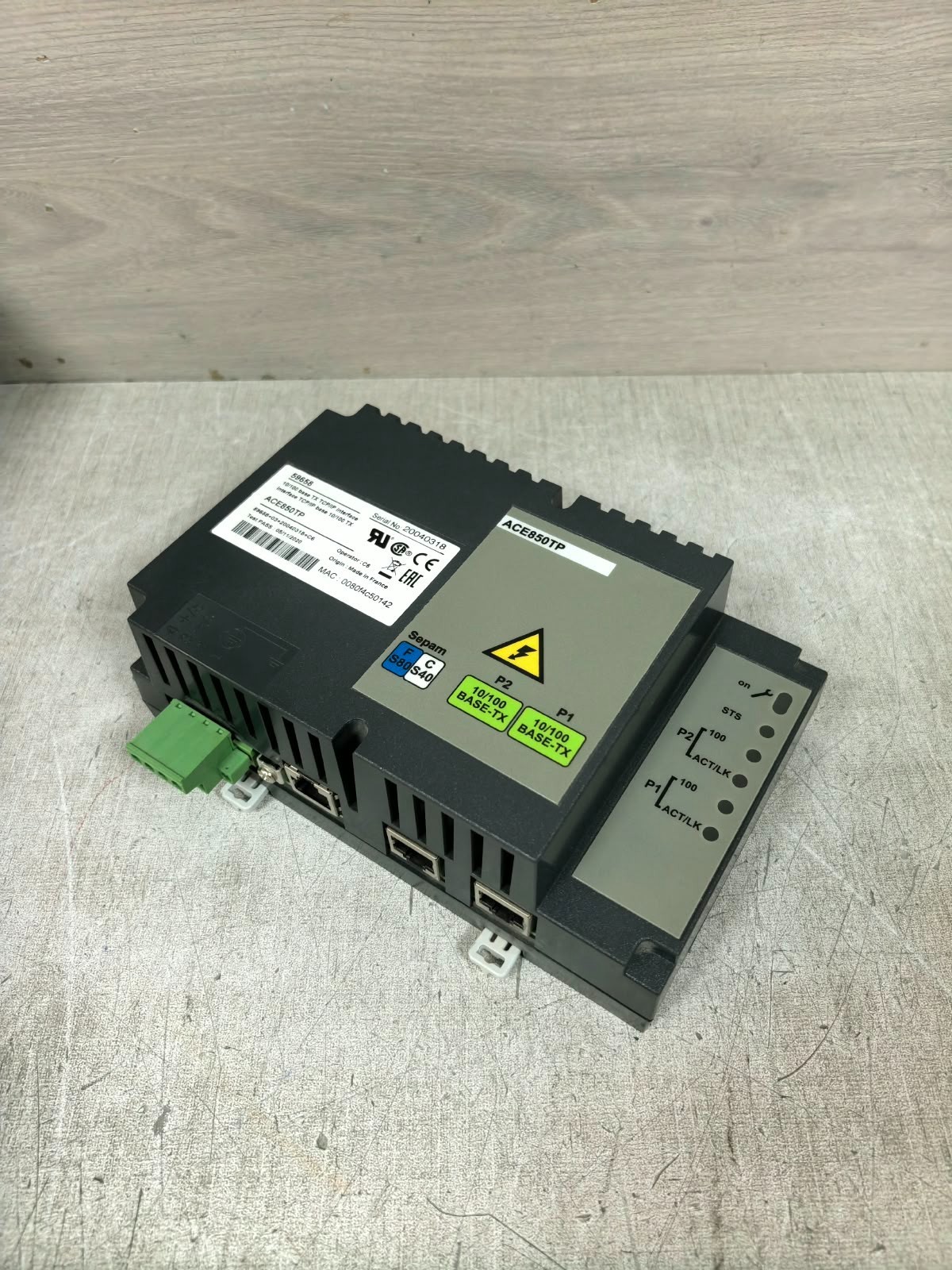 Schneider Electric ACE850TP 59658 SCHNEIDER ELECTRIC ACE850TP 59658 10/100 BASE TX TCP/IP INTERFACE 6