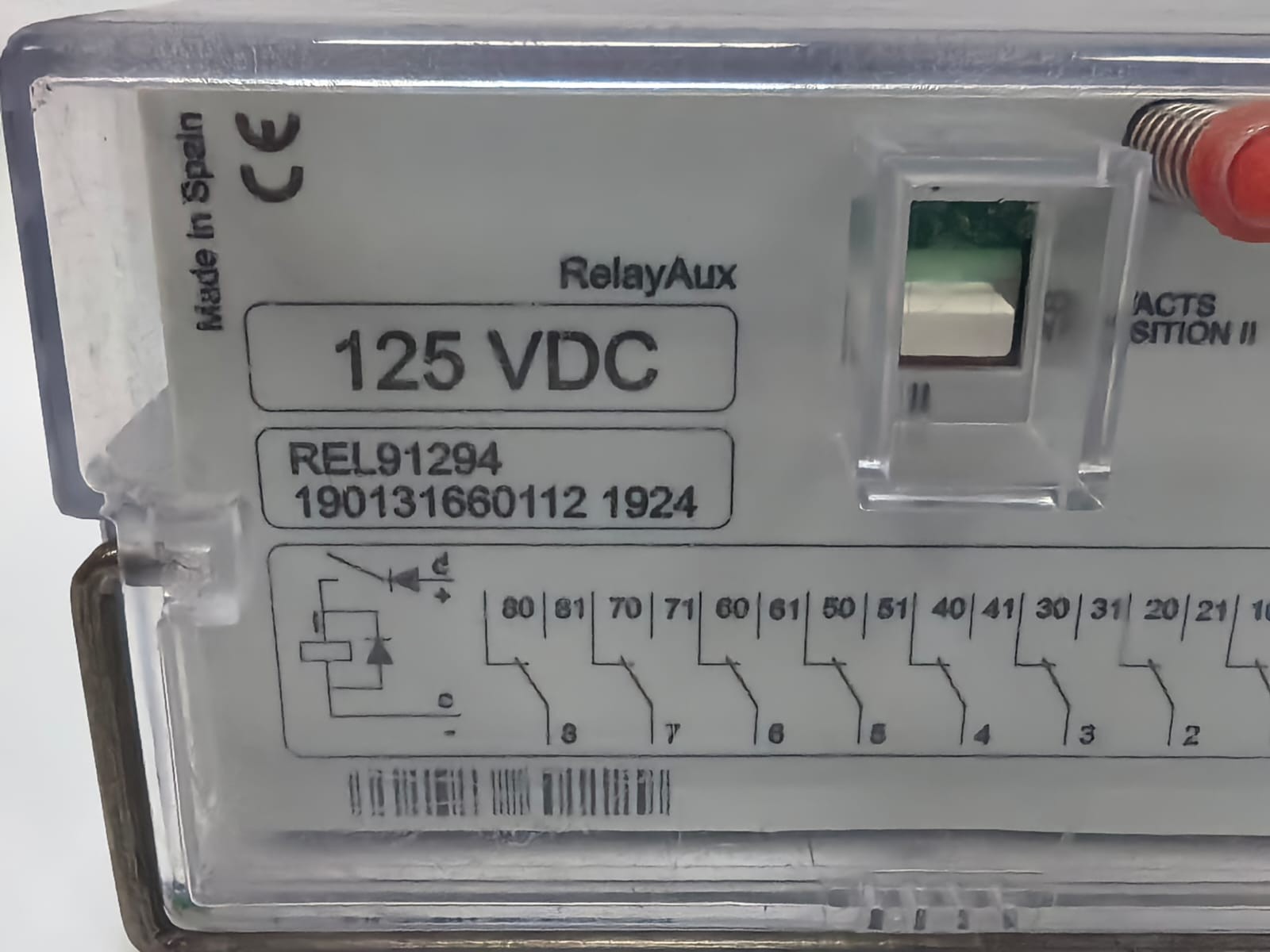 Schneider Electric REL91294 SCHNEIDER ELECTRIC REL91294 RELAY AUX 125 VDC 3