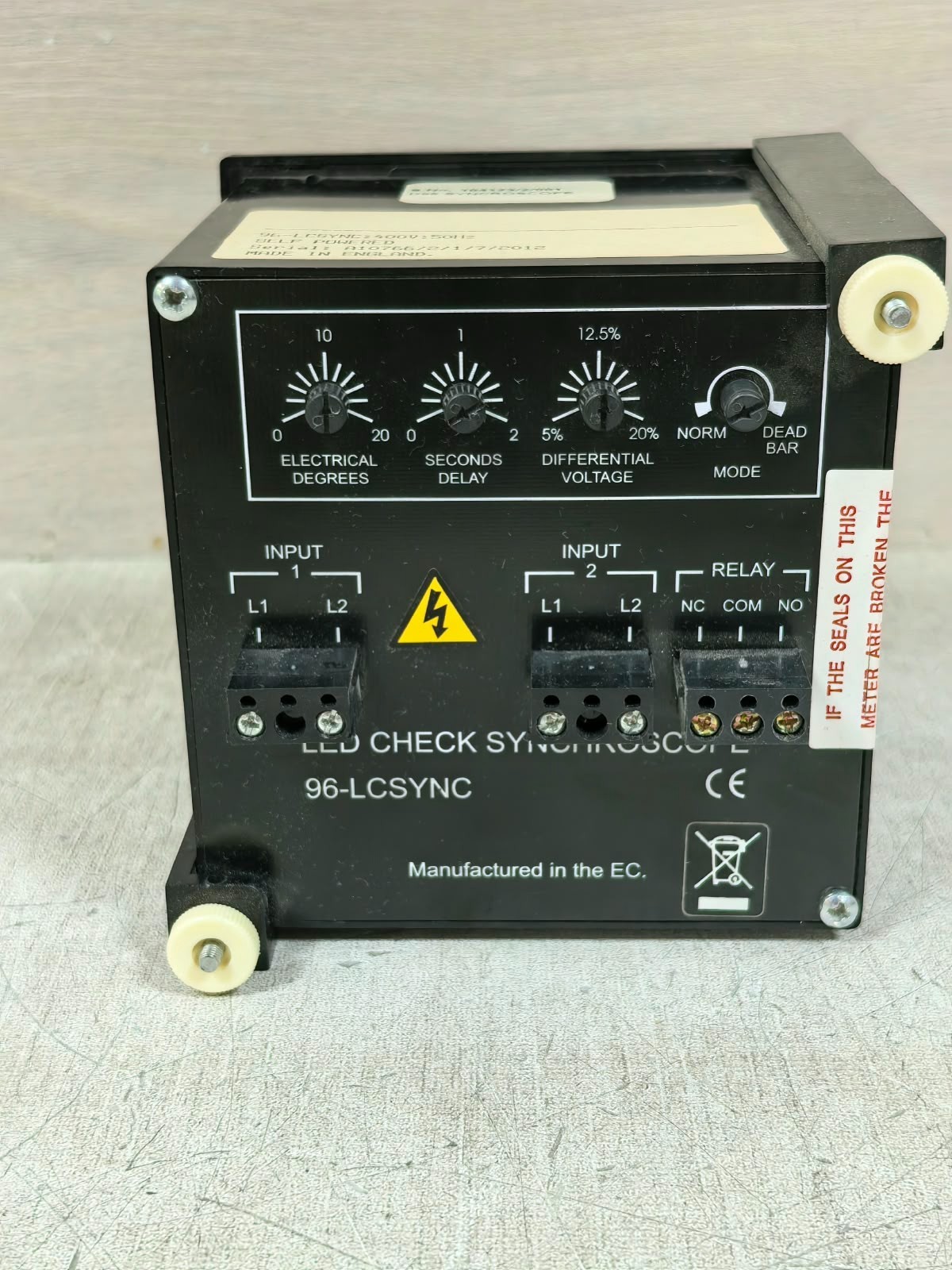 96-LCSYNC LED CHECK SYNCHROSCOPE 96-LCSYNC 400V 50HZ 10