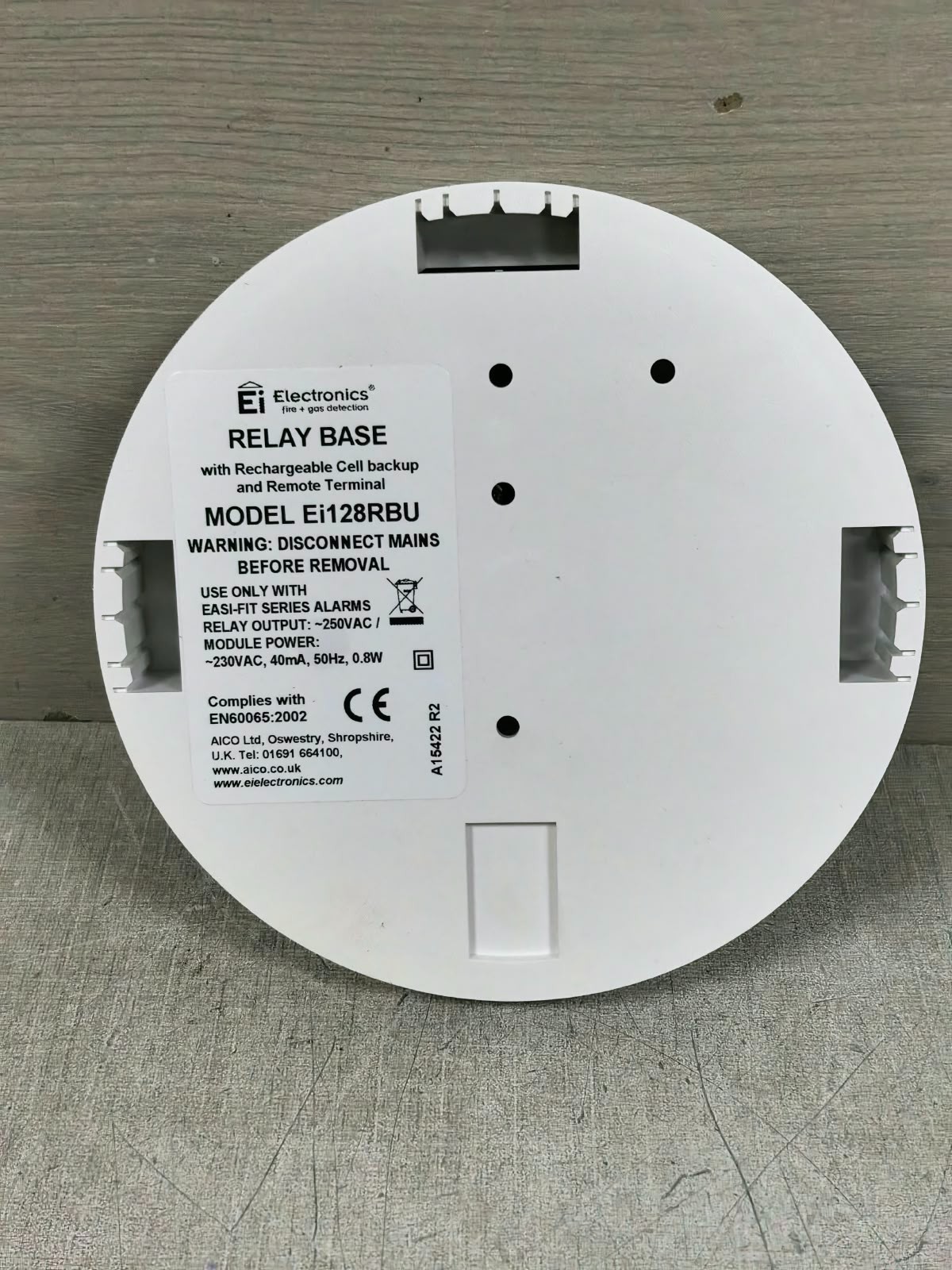 Aico EI128RBU AICO Ei128RBU RELAY BASE WITH RECHARGEABLE CELL BACKUP & REMOTE TERMINAL 8