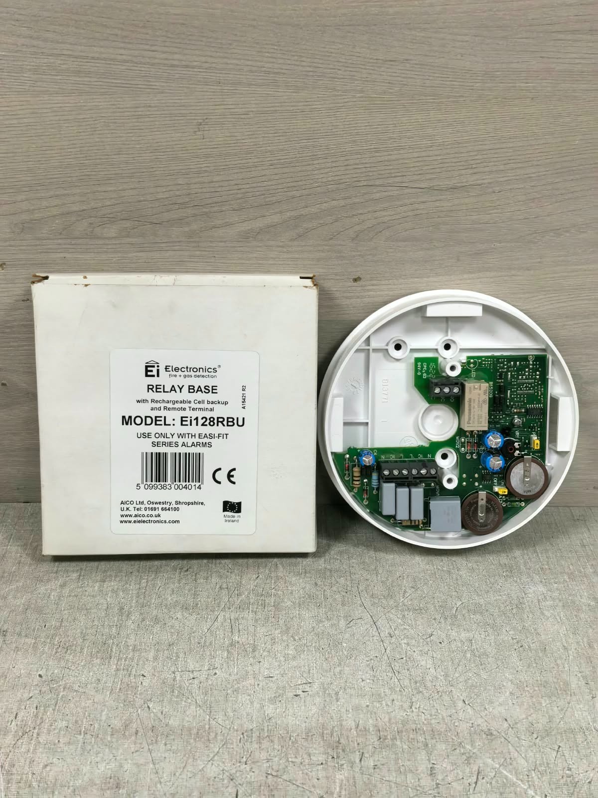 Aico EI128RBU AICO Ei128RBU RELAY BASE WITH RECHARGEABLE CELL BACKUP & REMOTE TERMINAL 1
