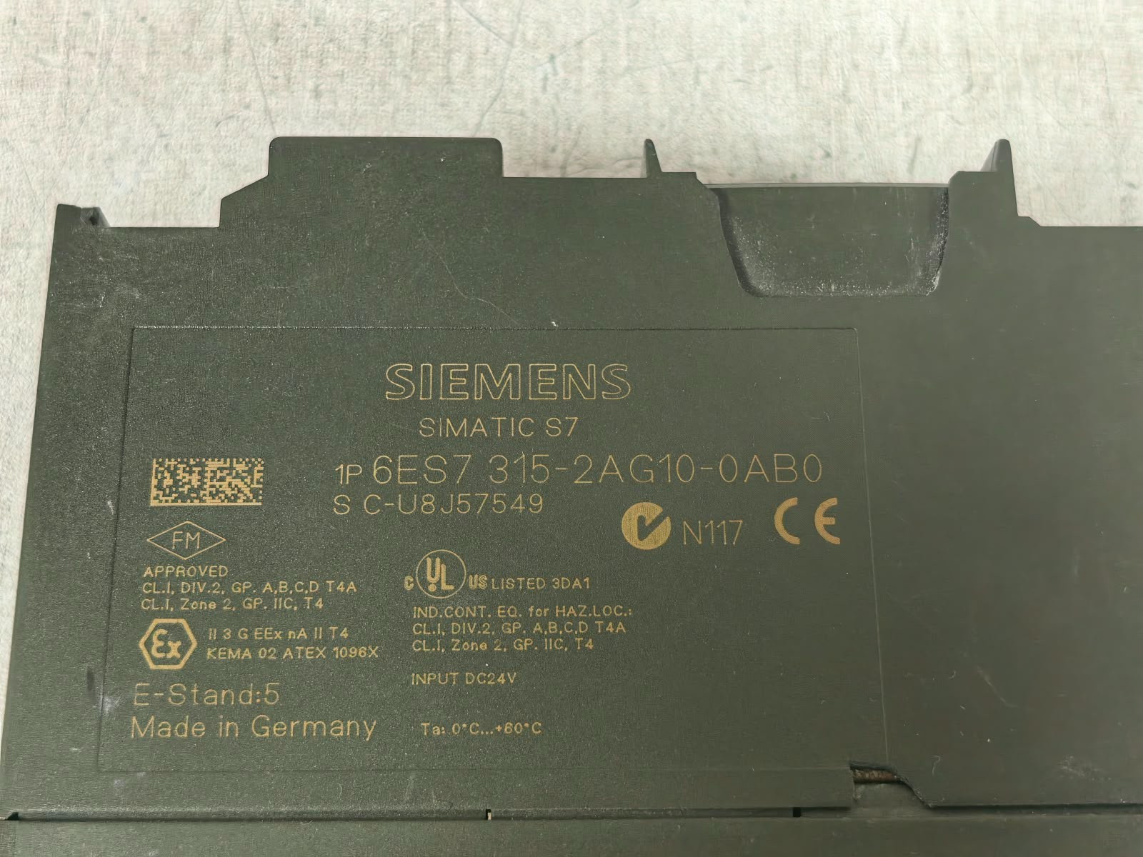 Siemens 6ES7 315-2AG10-0AB0 SIEMENS SIMATIC S7 6ES7 315-2AG10-0AB0 PROGRAMMABLE LOGIC CONTROLLER 9