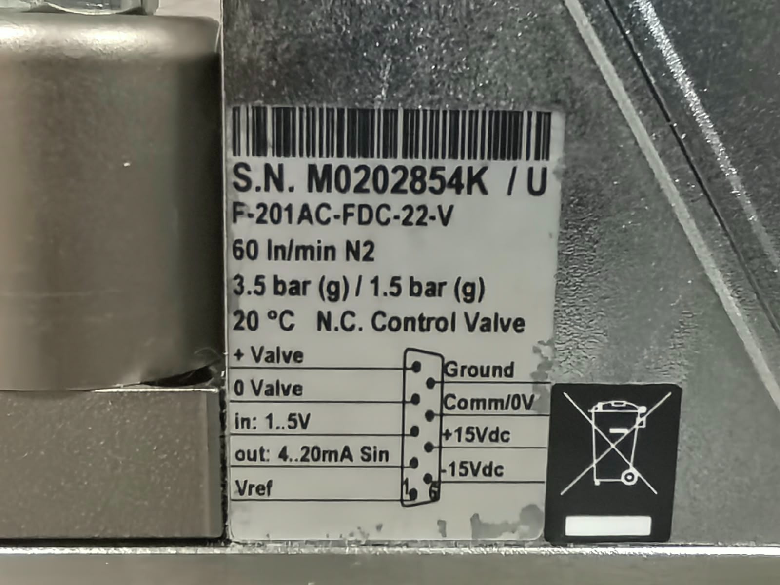 BRONKHORST EL-FLOW F-201AC-FDC-22-V BRONKHORST EL-FLOW F-201AC-FDC-22-V MASS FLOW/ METER/CONTROLLER 10