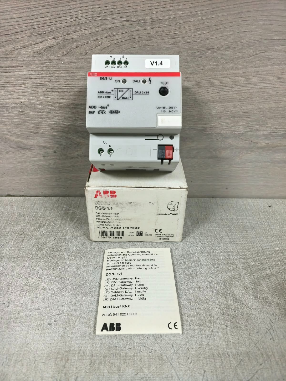 ABB DG/S 1.1 2CDG 110 026 ABB DG/S 1.1 2CDG 110 026 R0011 DALI-GATEWAY 1-FOLD 1