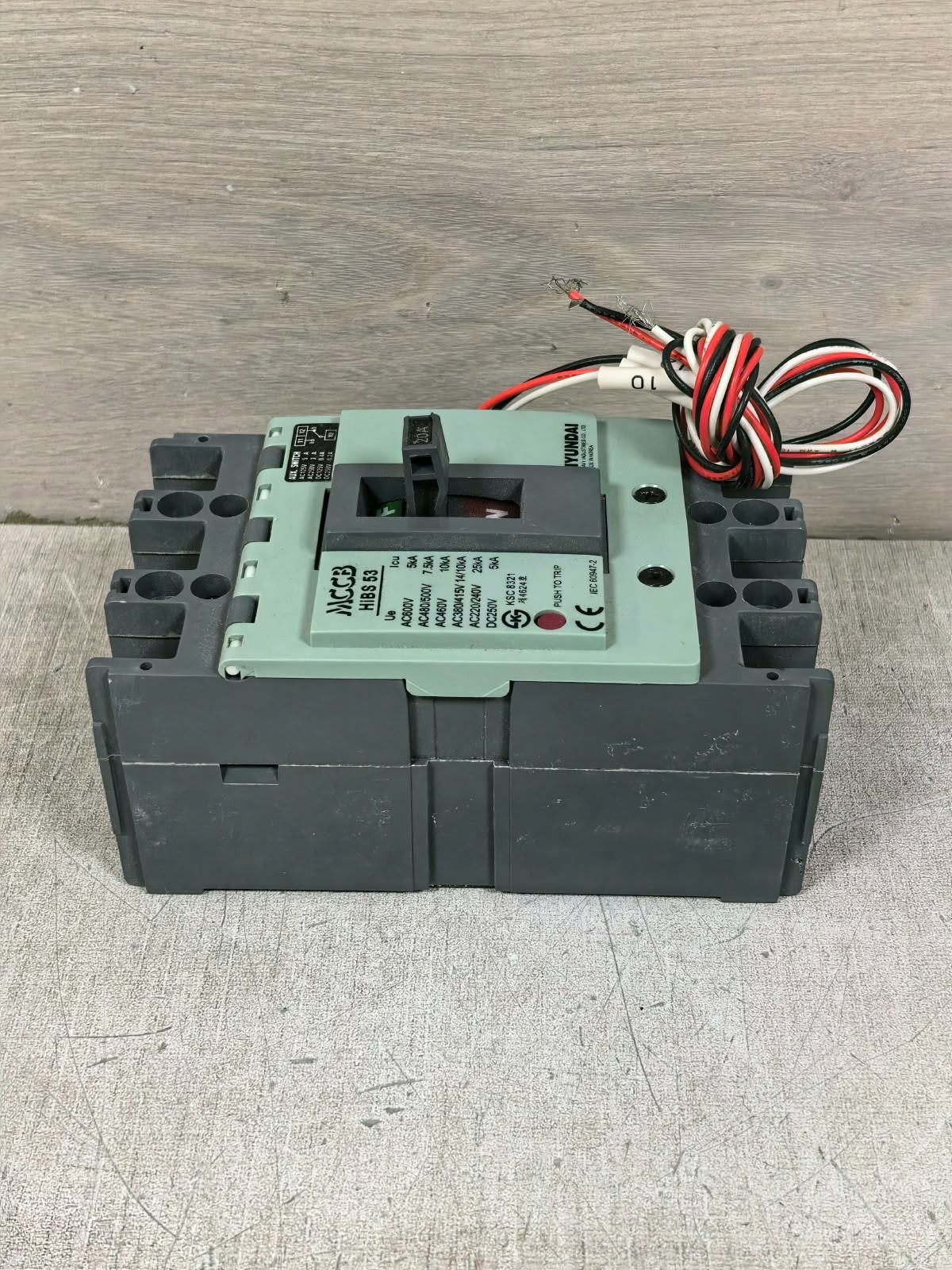 Hyundai MCCB HIBS 53 HYUNDAI MCCB HIBS 53 MOLDED CASE CIRCUIT BREAKER AC600V 7