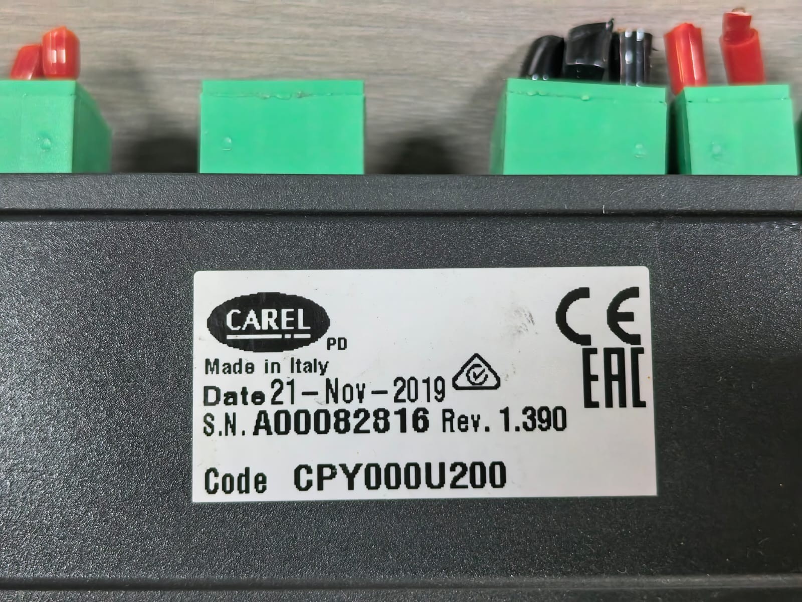 CAREL CPY000U200 REV. 1.3990 CAREL CPY000U200 REV. 1.3990 HUMIDIFIER BOARD 7