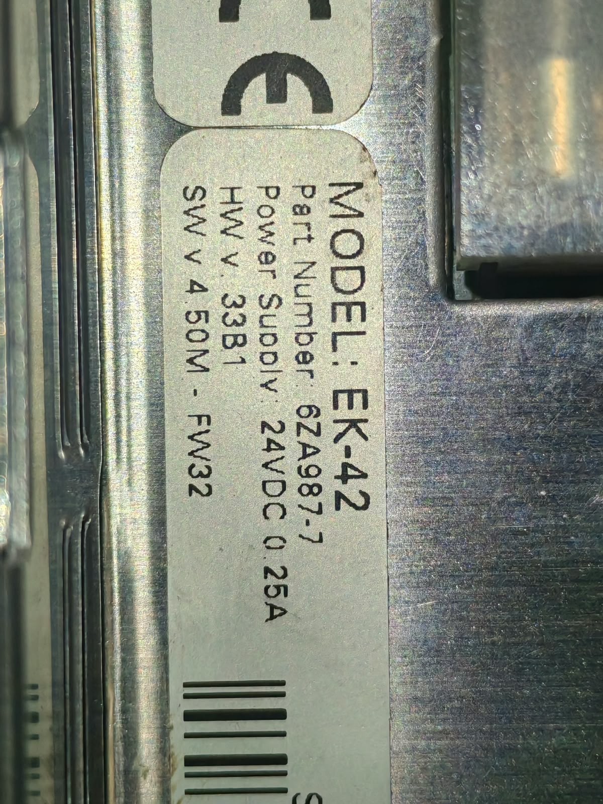 UniOP EK-42 6ZA987-7 UniOP EK-42 6ZA987-7 CONTROL PANEL 4