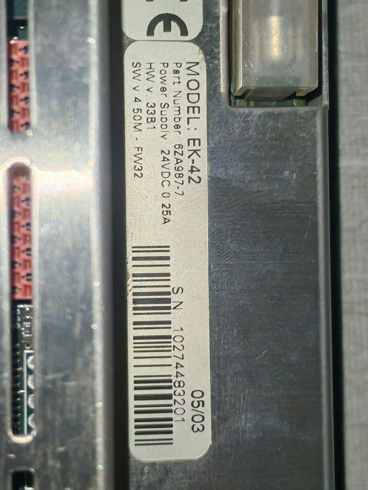 UniOP EK-42 6ZA987-7 UniOP EK-42 6ZA987-7 CONTROL PANEL 6