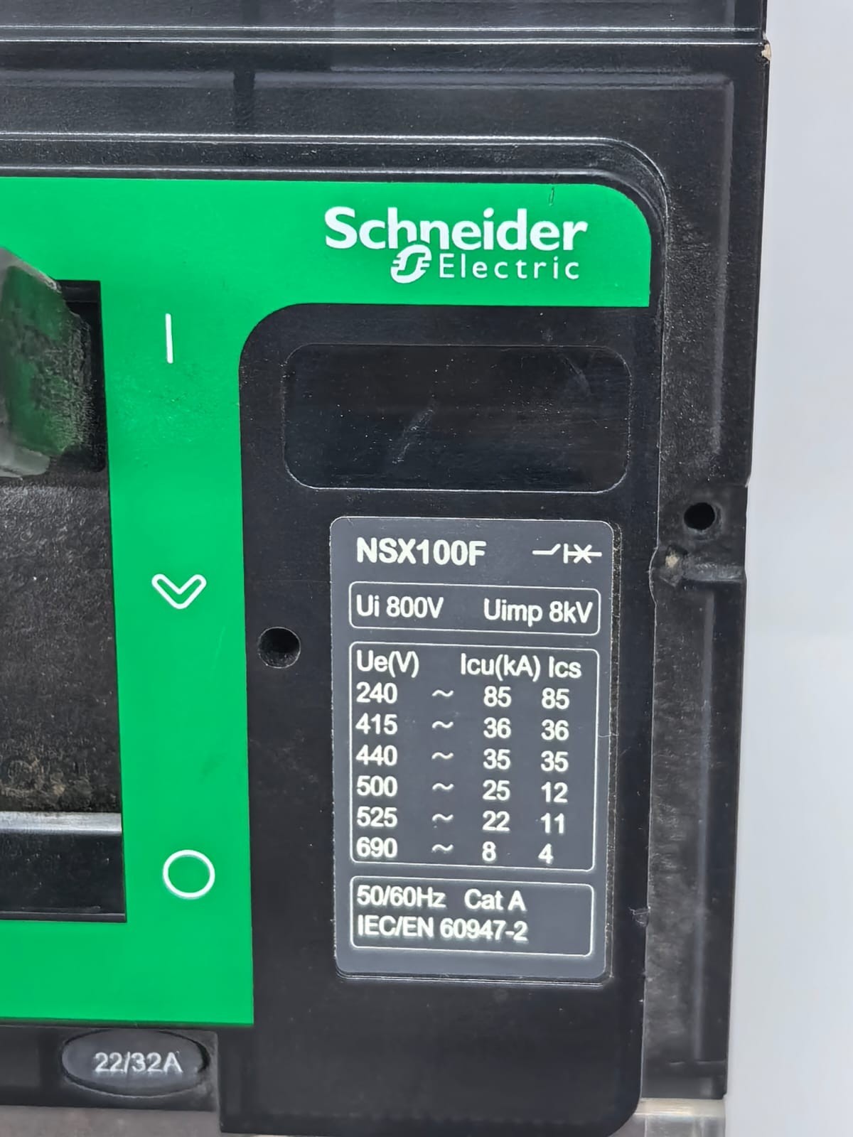 Schneider Electric NSX100F SCHNEIDER ELECTRIC NSX100F/NSX 100-160-250 F/N/H/NA CIRCUIT BREAKER 400A 2