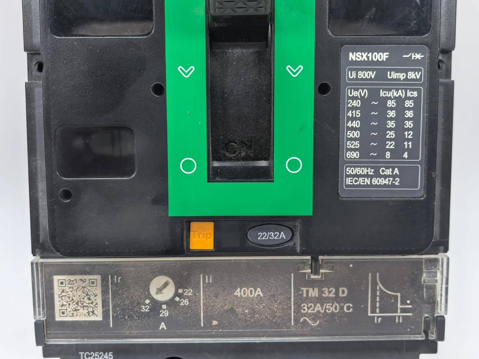 Schneider Electric NSX100F SCHNEIDER ELECTRIC NSX100F/NSX 100-160-250 F/N/H/NA CIRCUIT BREAKER 400A 3