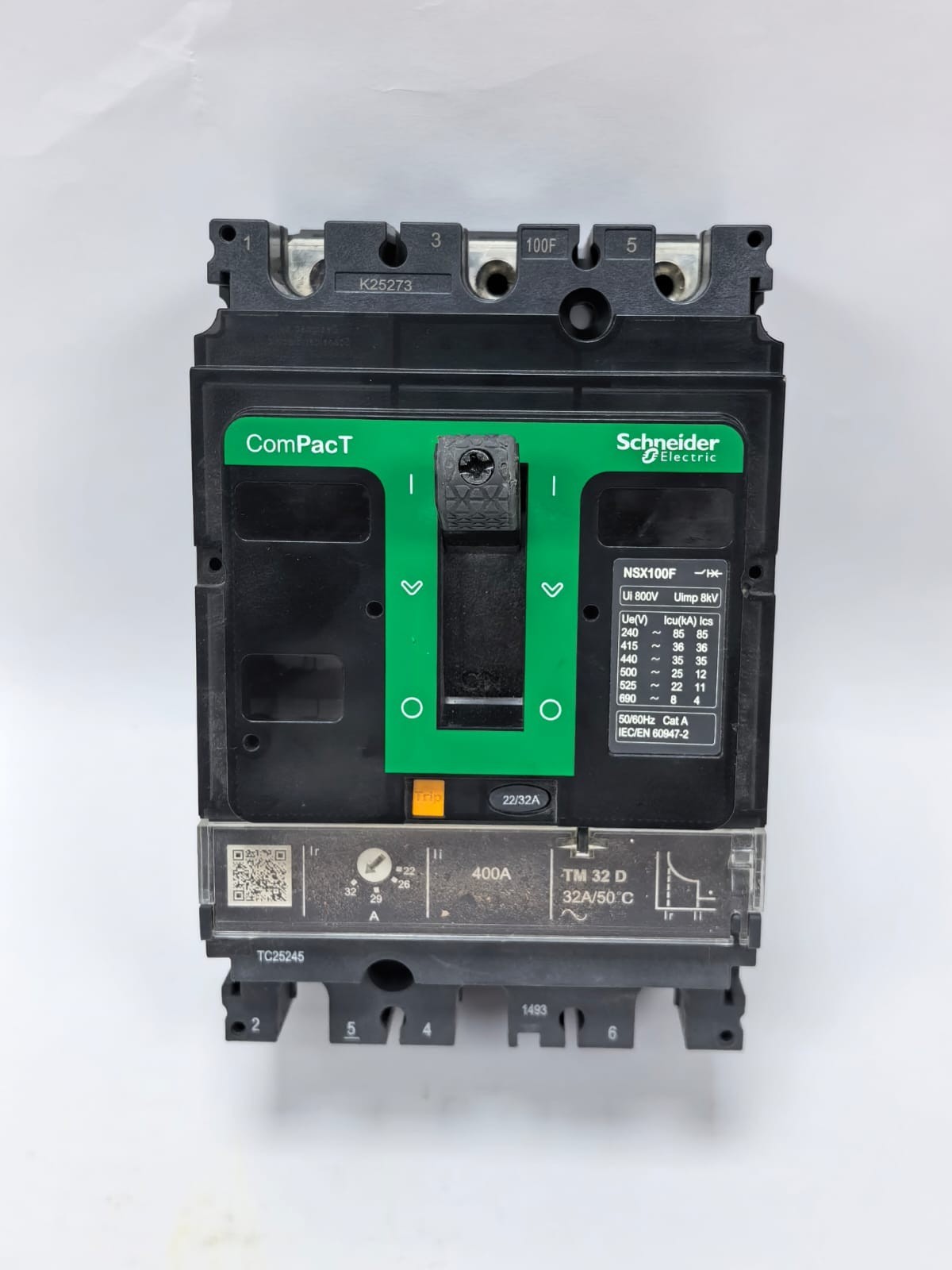 Schneider Electric NSX100F SCHNEIDER ELECTRIC NSX100F/NSX 100-160-250 F/N/H/NA CIRCUIT BREAKER 400A 1