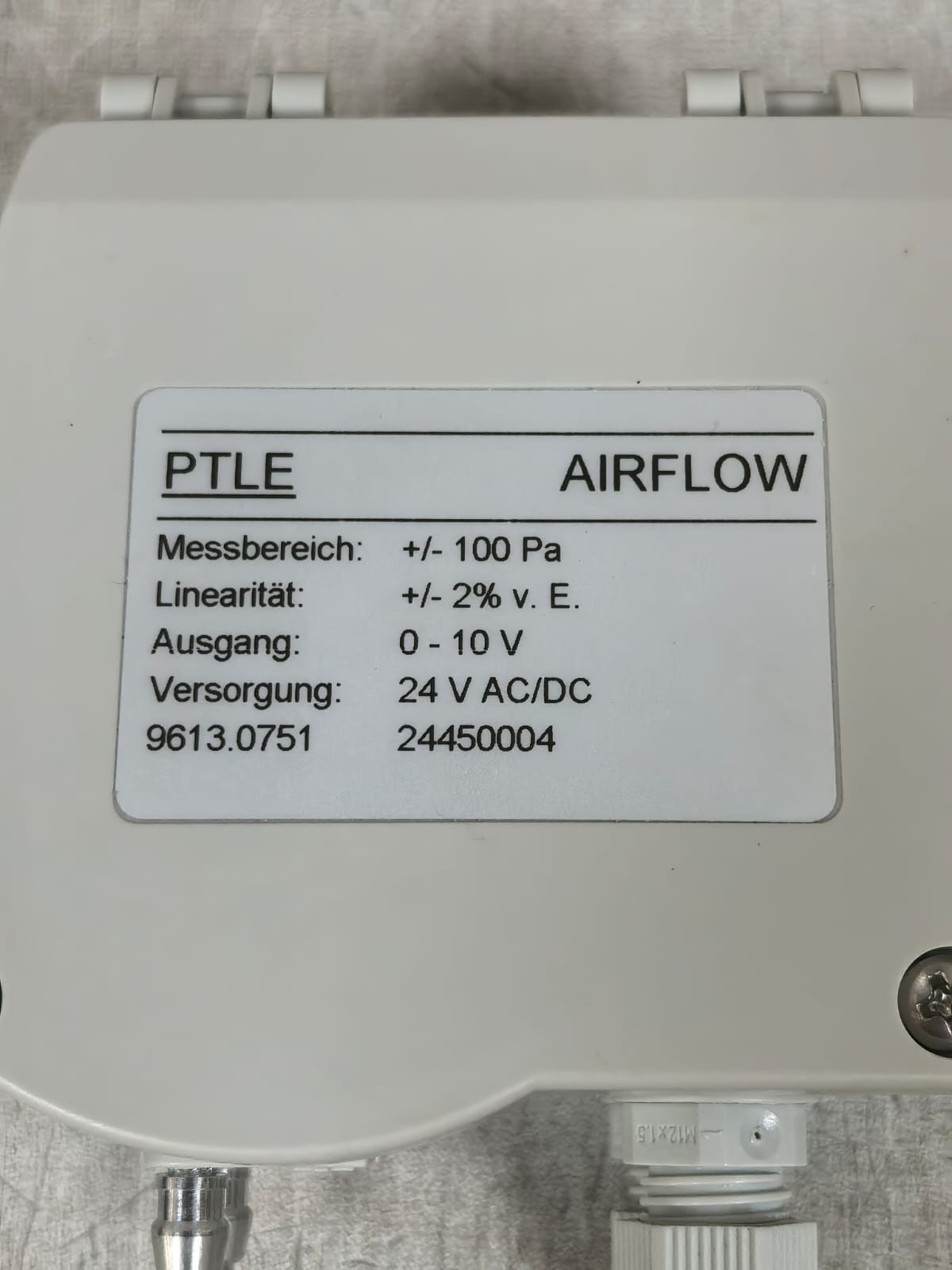 PTLE 9613.0751 PTLE 9613.0751 AIRFLOW PRESSURE TRANSMITTER 24VAC/DC 8