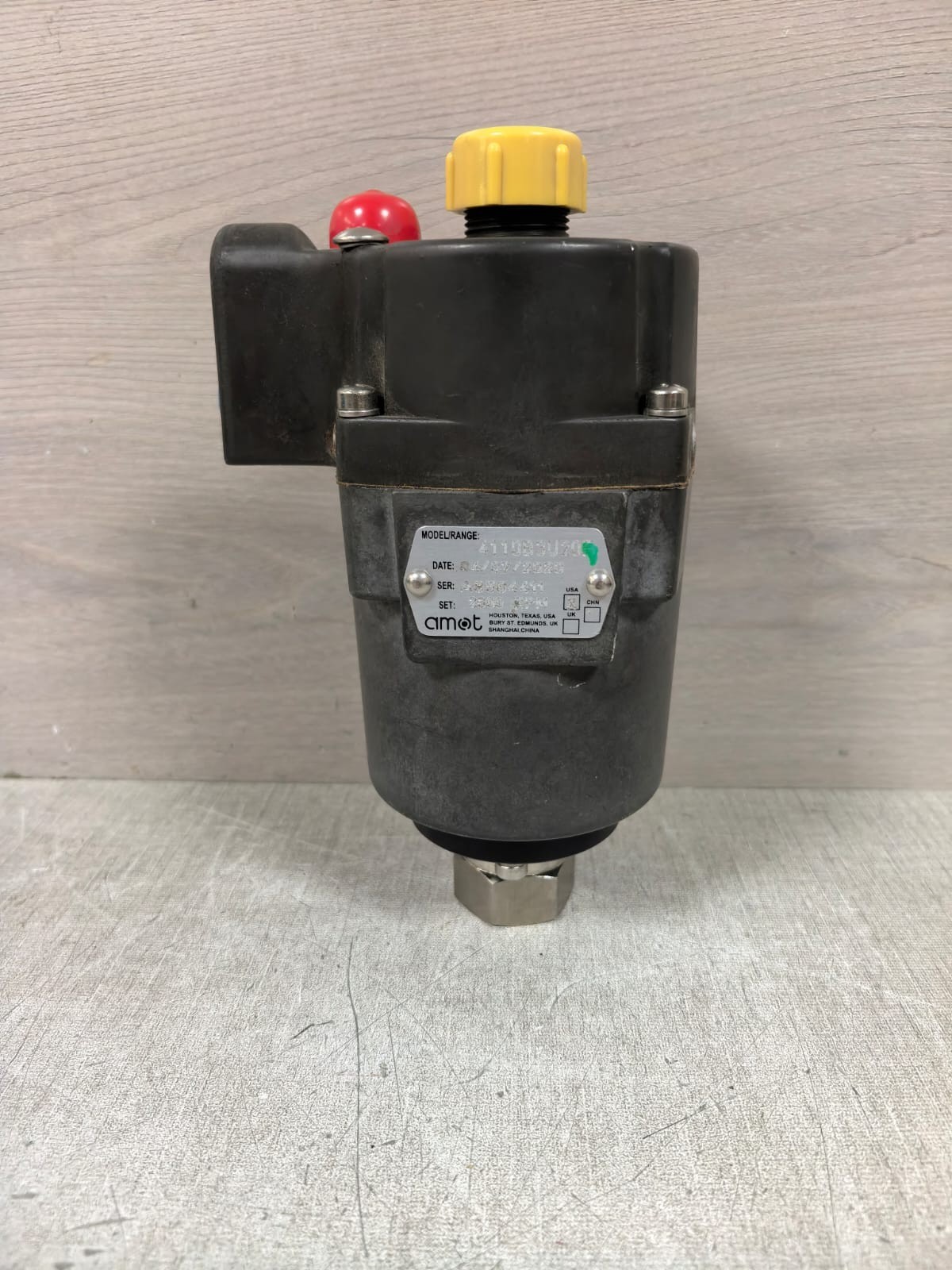 AMOT 4110B3U207 AMOT 4110B3U207 2300RPM HYDRO-MECHANICAL OVERSPEED SENSING VALVE 1