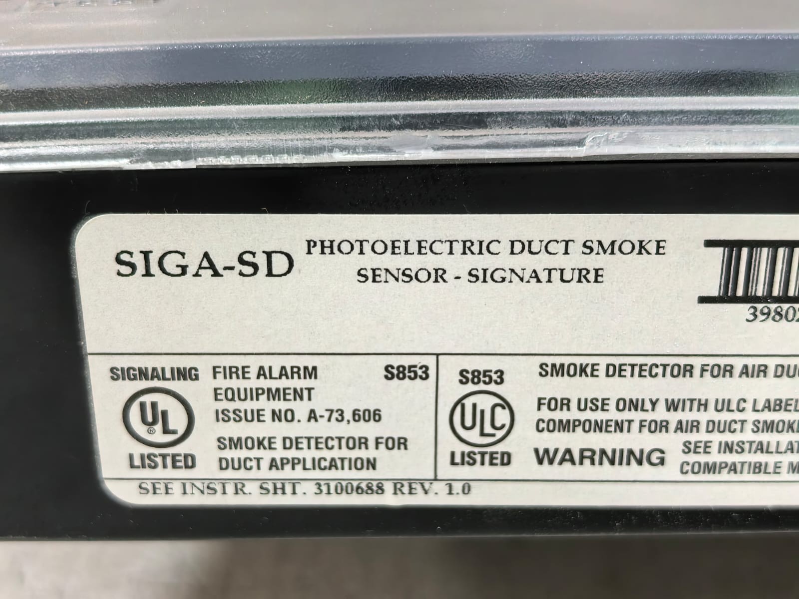 EST SIGA-SD EST SIGA-SD PHOTOELECTRIC DUCT SMOKE SENSOR 8