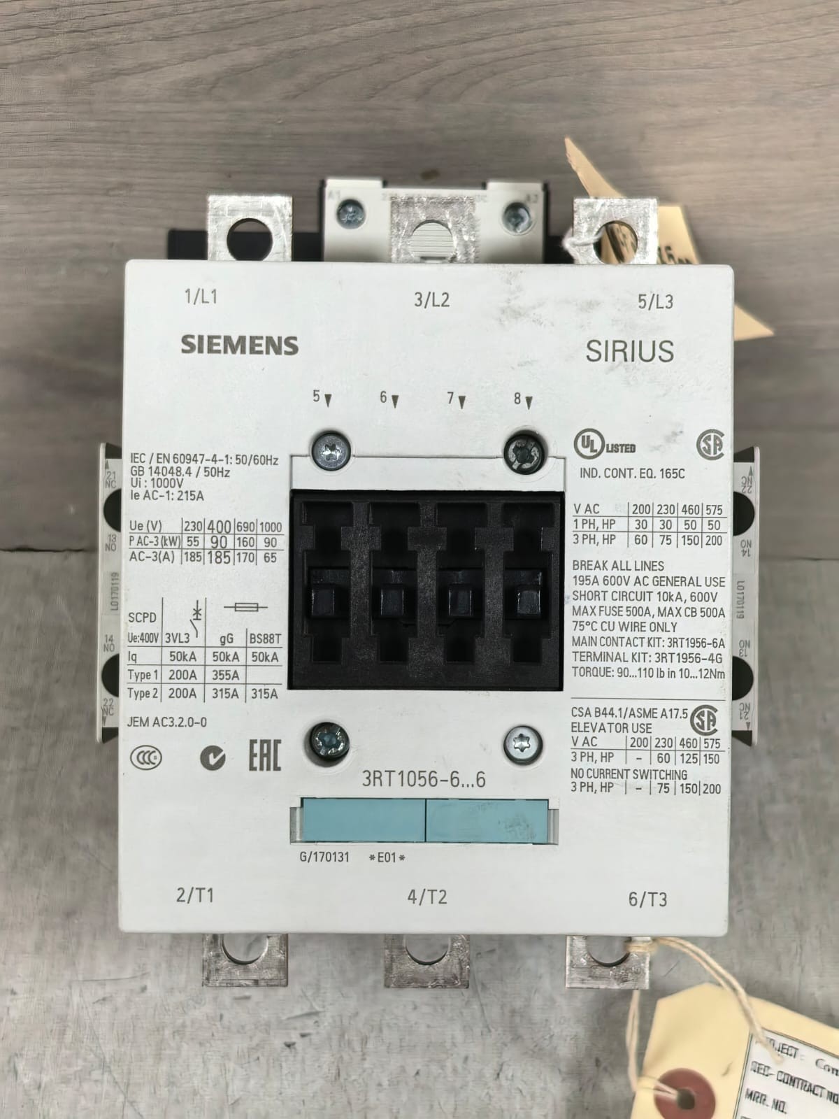 Siemens 3RT1056-3..6 / 3RT1056-6AP36 SIEMENS SIRIUS 3RT1056-3..6 / 3RT1056-6AP36 CONTACTOR 3