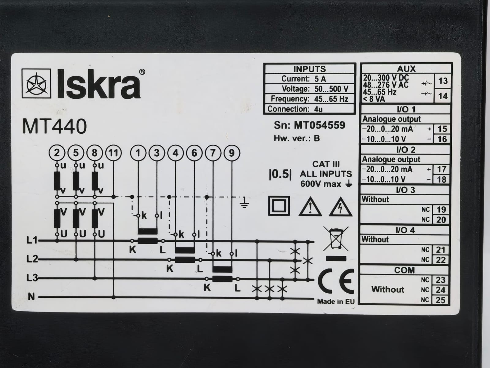 ISKRA MT440 ISKRA MT440 MULTIFUNCTION TRANSDUCER 3