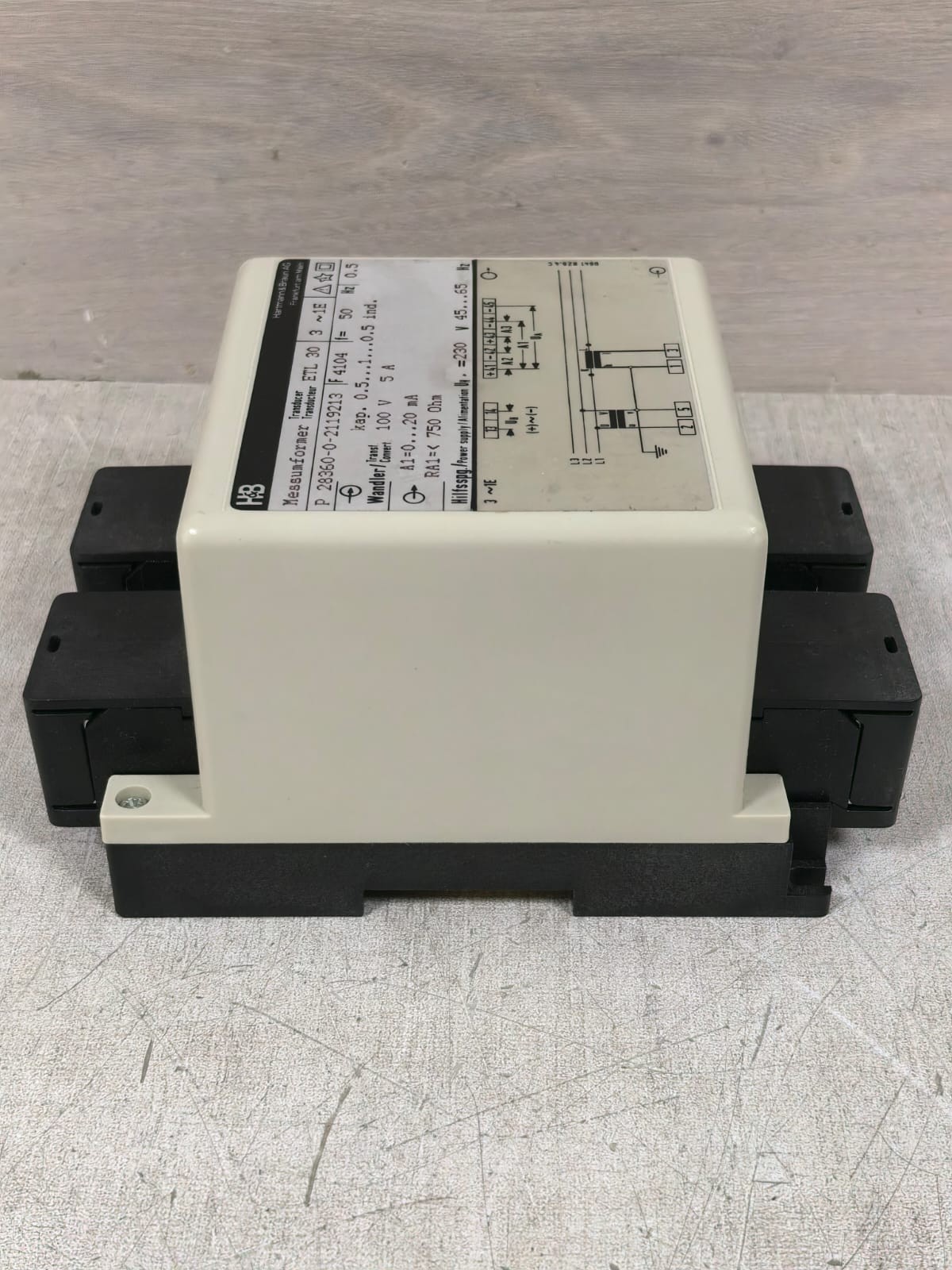HARTMANN & BRAUN ETL 30 P 28360-0-2119213 HARTMANN & BRAUN ETL 30 P 28360-0-2119213 MESSUMFORMER TRANSDUCER 230V 6