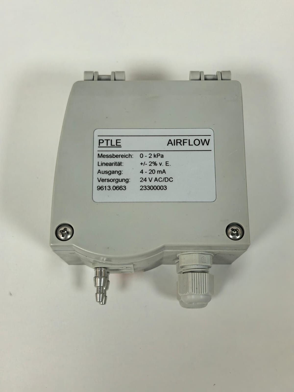 PTLE 9613.0663 PTLE 9613.0663 AIRFLOW PRESSURE TRANSMITTER 24VAC/DC 1