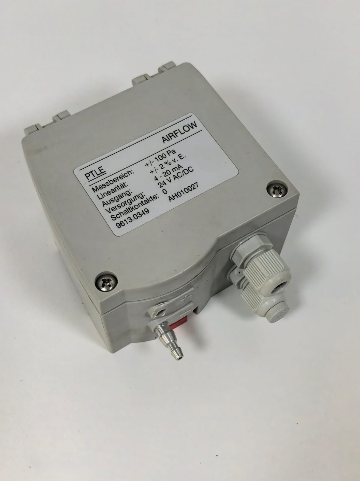PTLE 9613.0349 PTLE 9613.0349 AIRFLOW PRESSURE TRANSMITTER 24VAC/DC 3