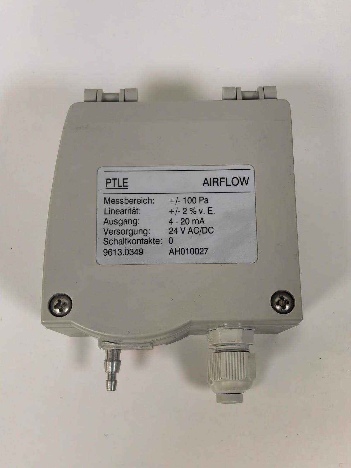 PTLE 9613.0349 PTLE 9613.0349 AIRFLOW PRESSURE TRANSMITTER 24VAC/DC 1