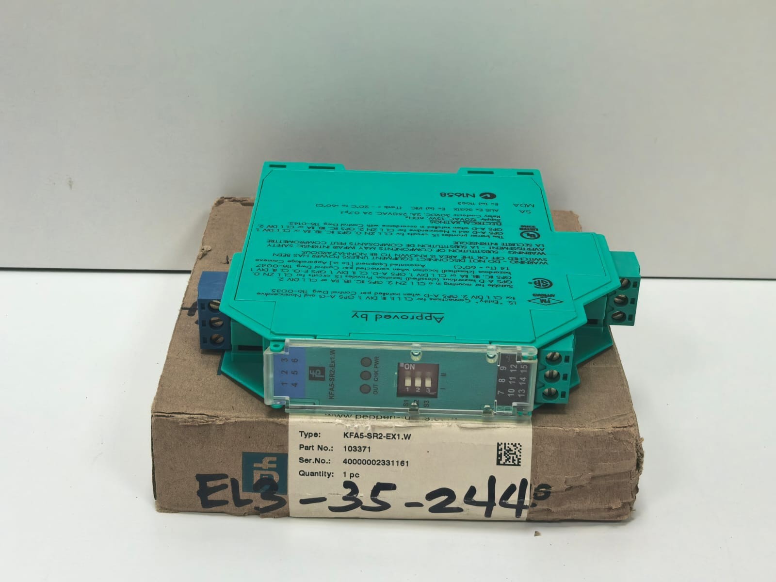 Pepperl 103371S PEPPERL+FUCHS KFA5-SR2-EX1.W SWITCH AMPLIFIER 103371S 1