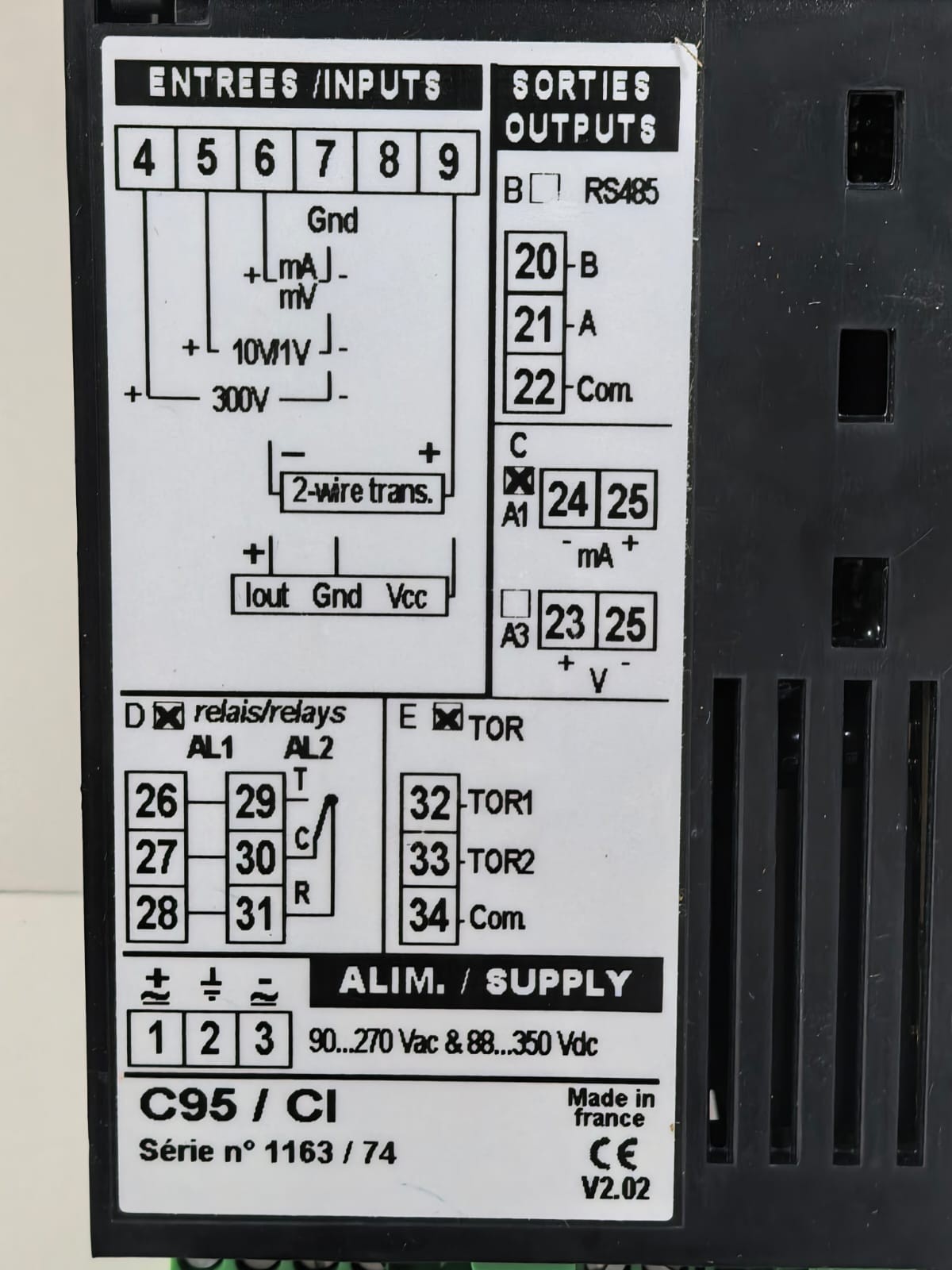 KROHNE C95 C95/CI V2.02 KROHNE C95 C95/CI V2.02 DIGITAL PANEL METER 10