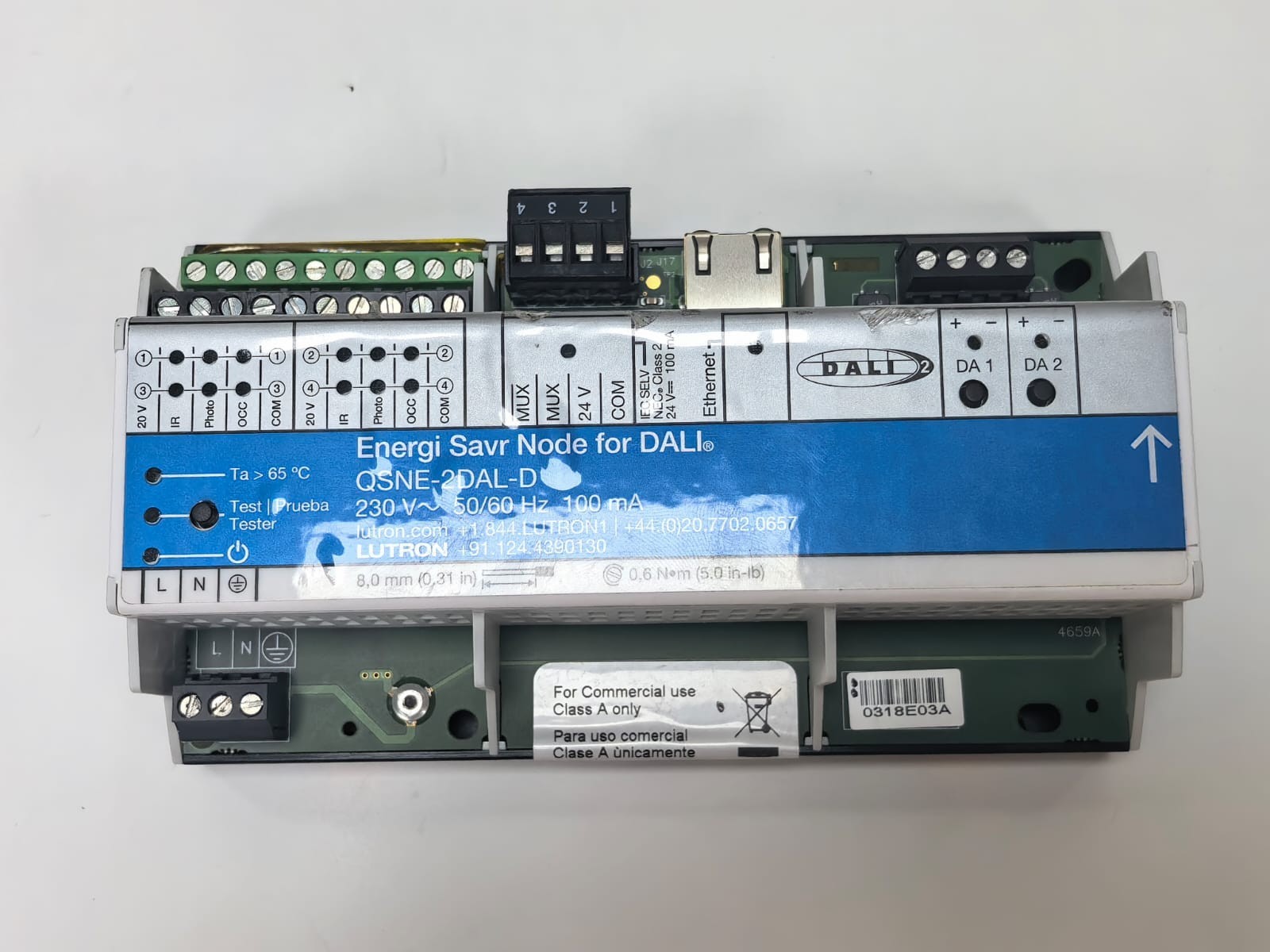 Lutron QSNE-2DAL-D LUTRON QSNE-2DAL-D ENERGI SAVR NODE FOR DALI 230V-50/60HZ 100MA 3