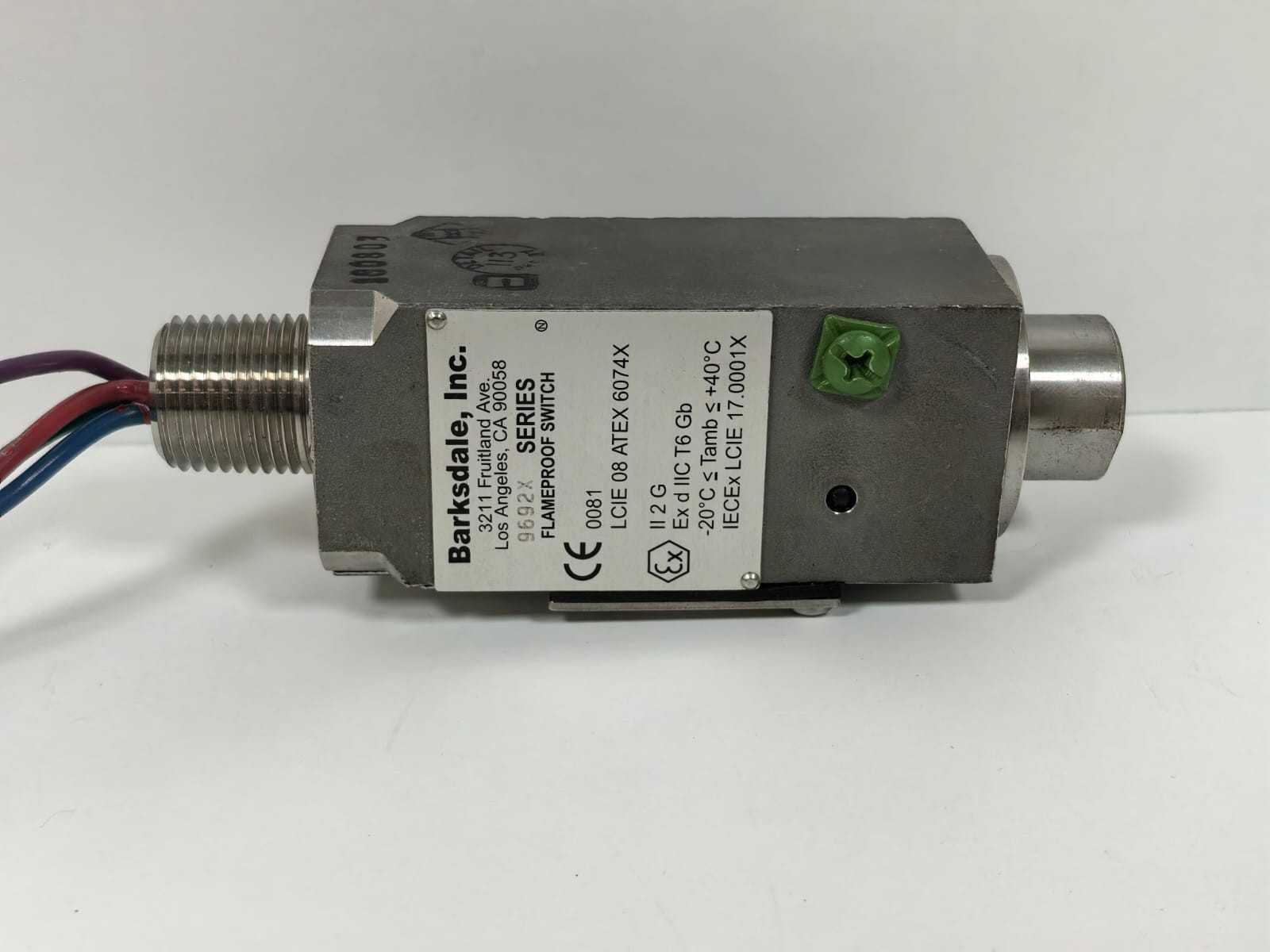 Barksdale 9692X-1CC-6-Q14 BARKSDALE 9692X-1CC-6-Q14 PRESSURE SWITCH 15000 PSIG 3