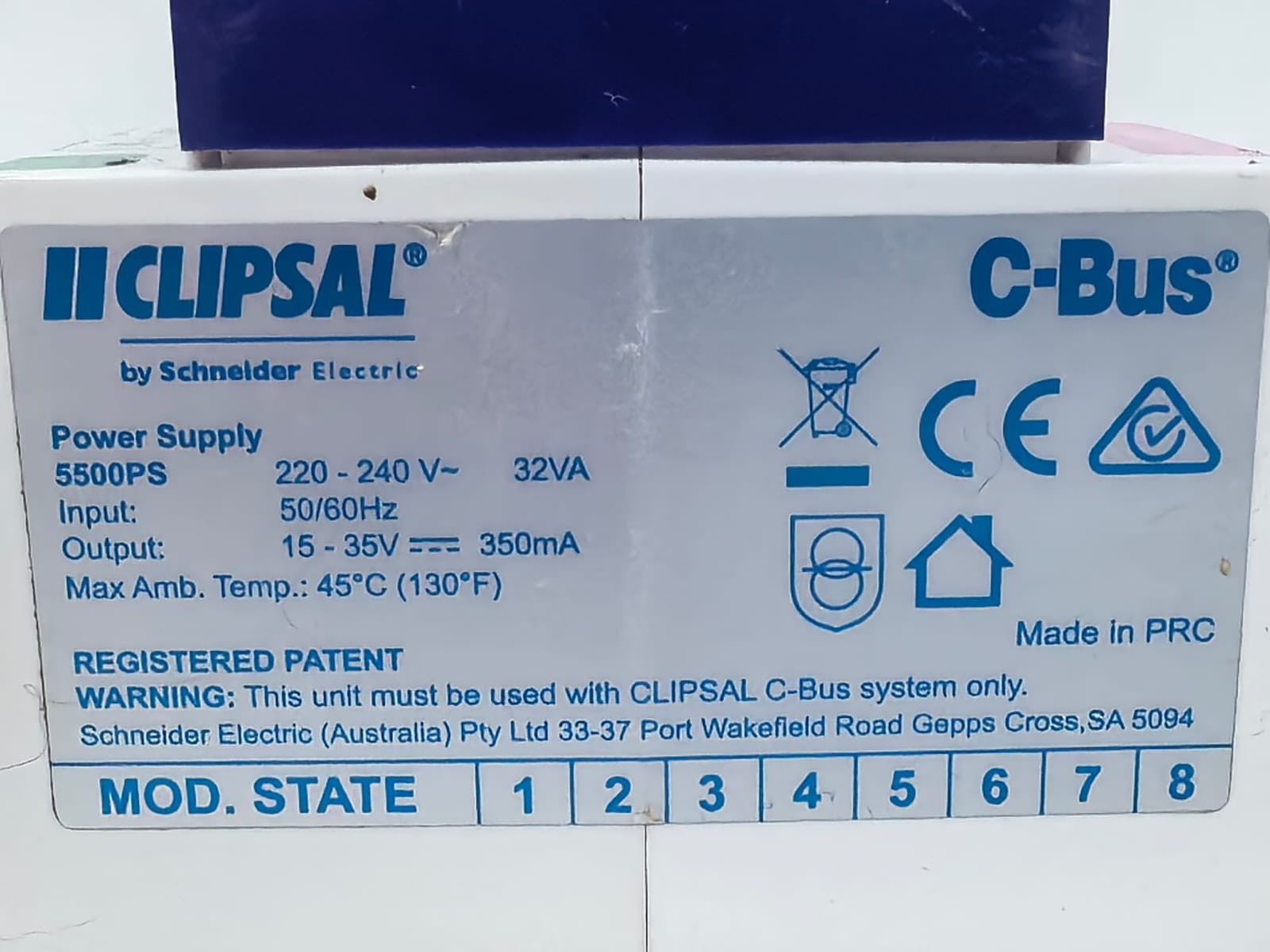 Clipsal 5500PS CLIPSAL 5500PS POWER SUPPLY 220-240V (MFG: 2020) 6