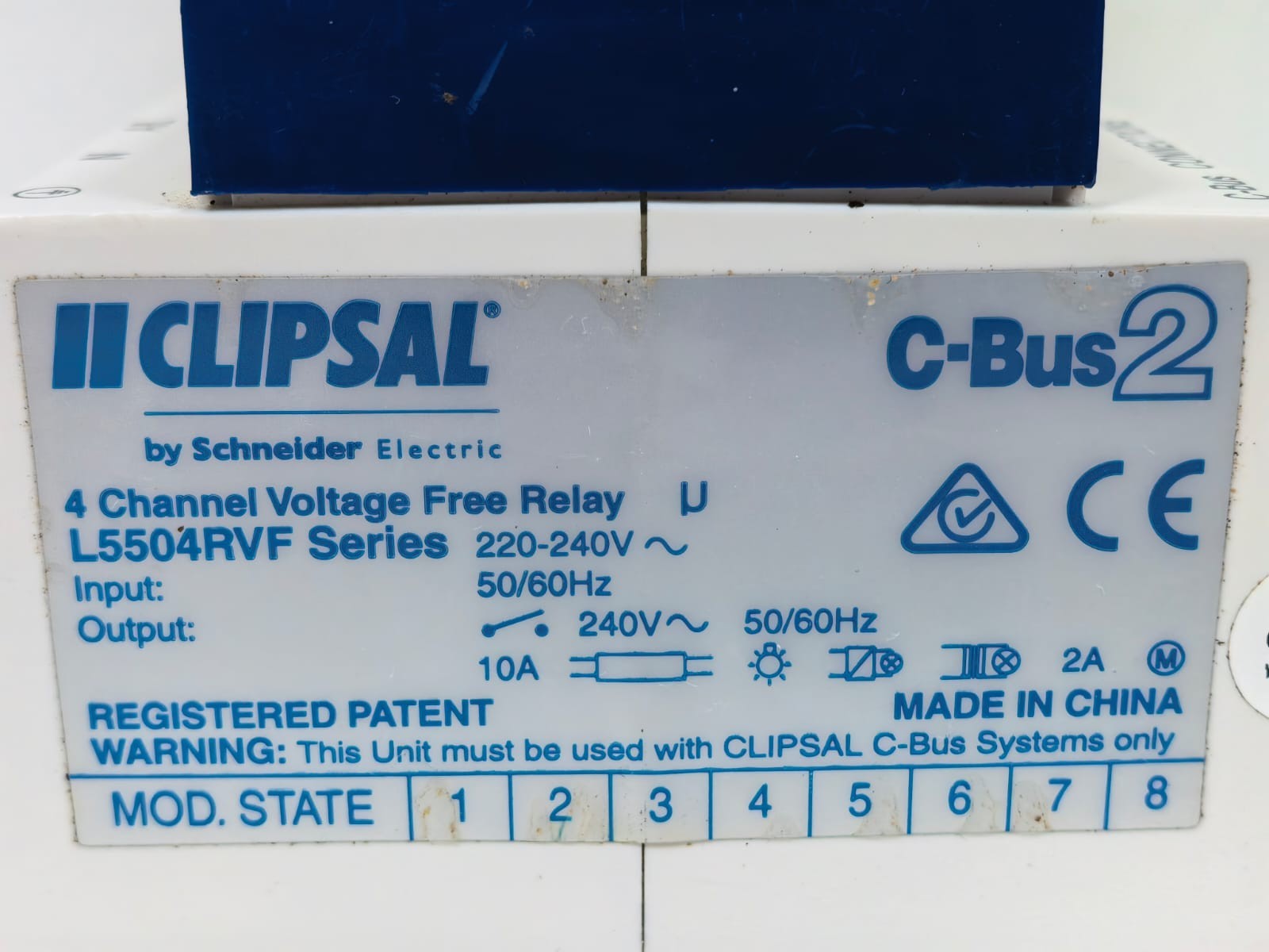 Clipsal L5504RVFP CLIPSAL L5504RVFP 4-CHANNEL VOLTAGE-FREE RELAY 220-240V(MFG.2011) 7