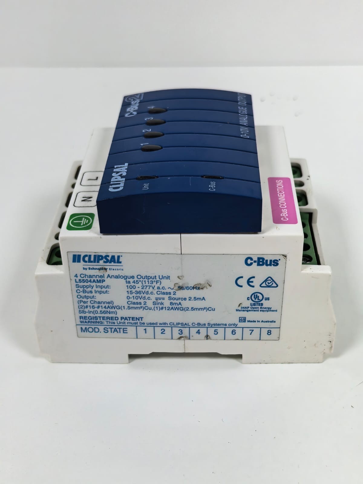 Clipsal L5504AMP CLIPSAL L5504AMP 4 CHANNEL ANALOGUE OUTPUT UNIT (MFG: 2012) 5