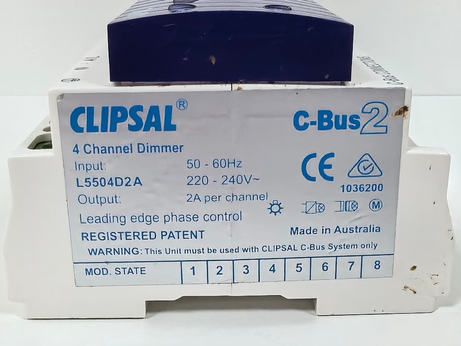 CLIPSAL L5504D2A CLIPSAL C-BUS 2 L5504D2A 4 CHANNEL DIMMER ( MFG. 2007) 7